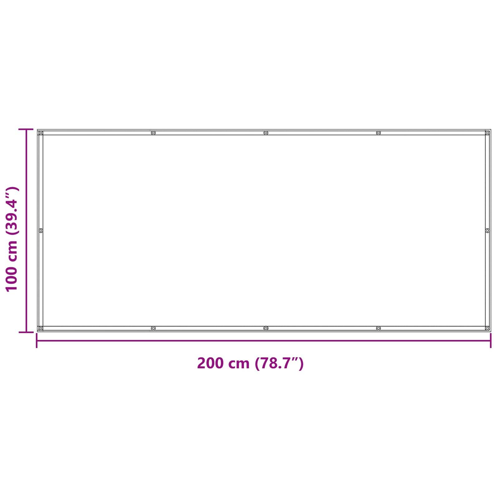 vidaXL Balkonsichtschutz Schwarz 100 x 200 cm Oxford-Stoff