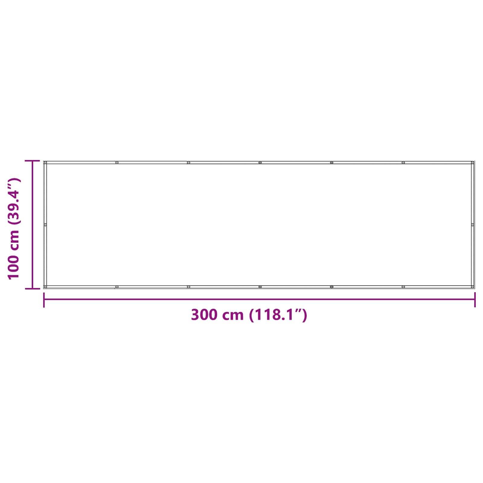 vidaXL Balkonsichtschutz Blau 100 x 300 cm Oxford-Stoff