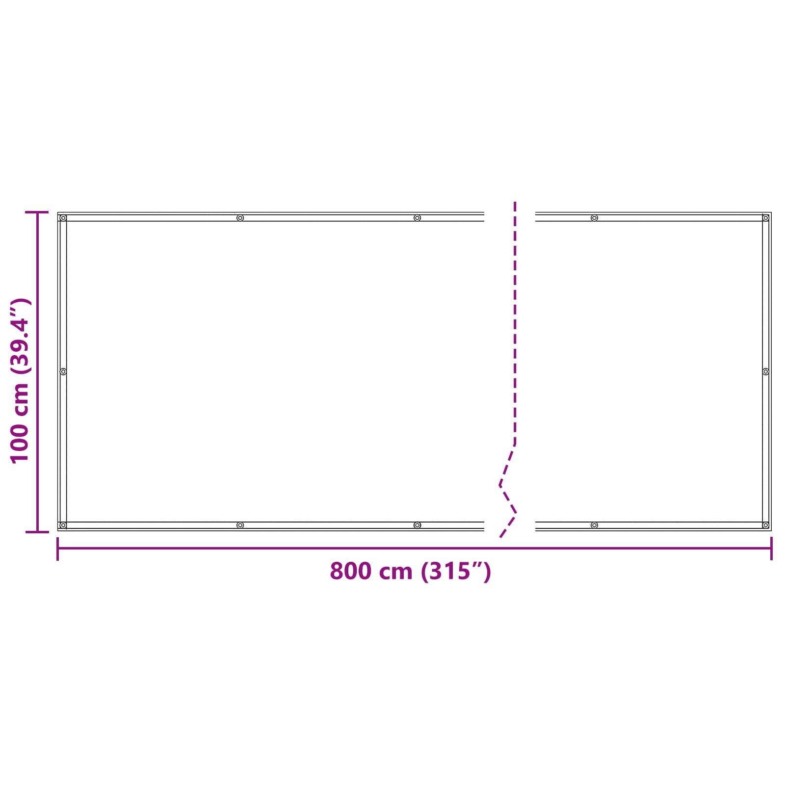 vidaXL Balkonsichtschutz Blau und Weiß 100 x 800 cm Oxford-Stoff