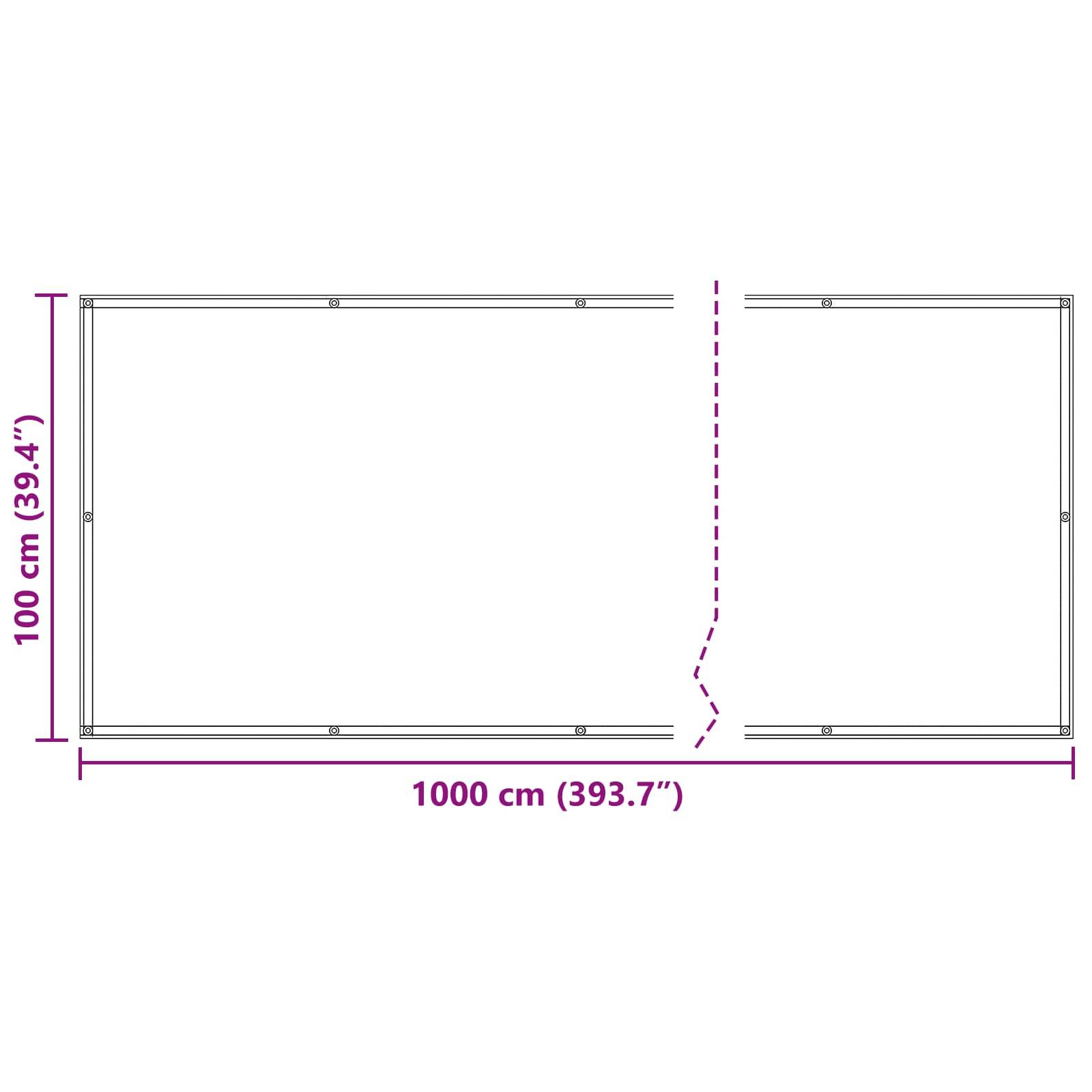 vidaXL Balkonsichtschutz Rot 100 x 1000 cm Oxford-Stoff