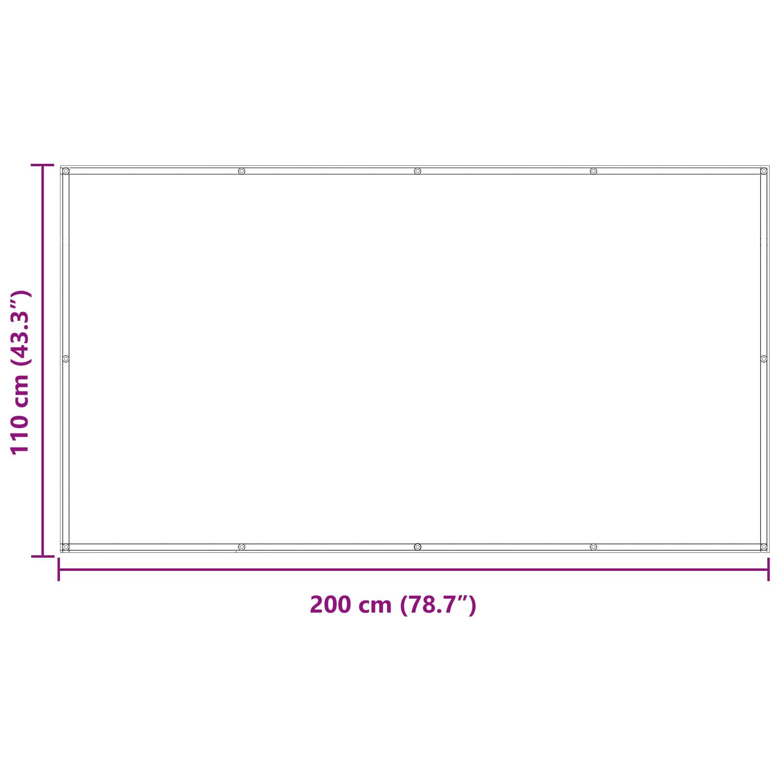 vidaXL Balkonsichtschutz Bordeauxrot 110 x 200 cm Oxford-Stoff