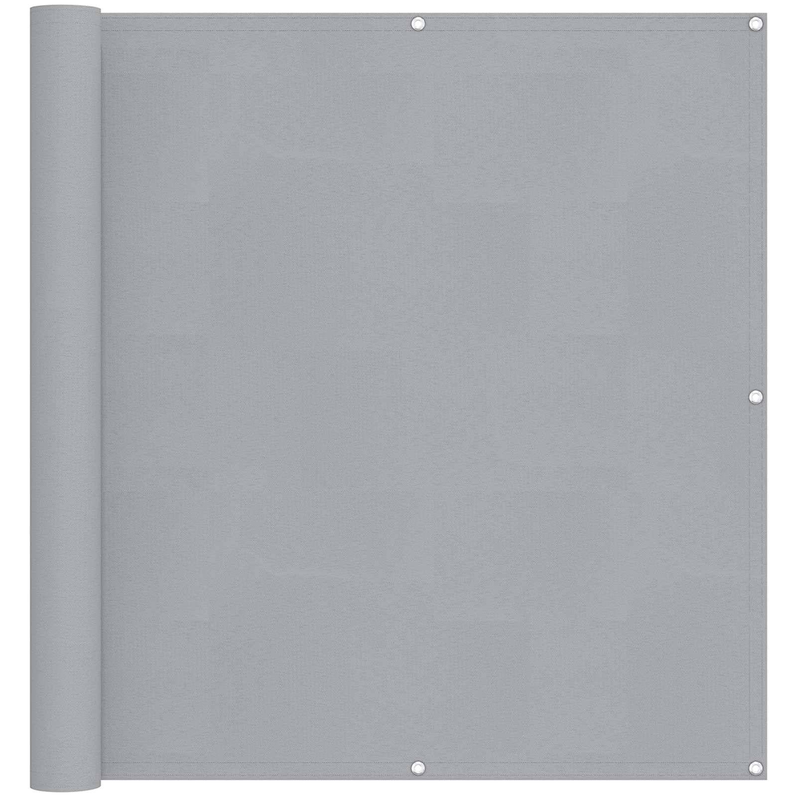 vidaXL Balkonsichtschutz Hellgrau 110 x 600 cm Oxford-Stoff