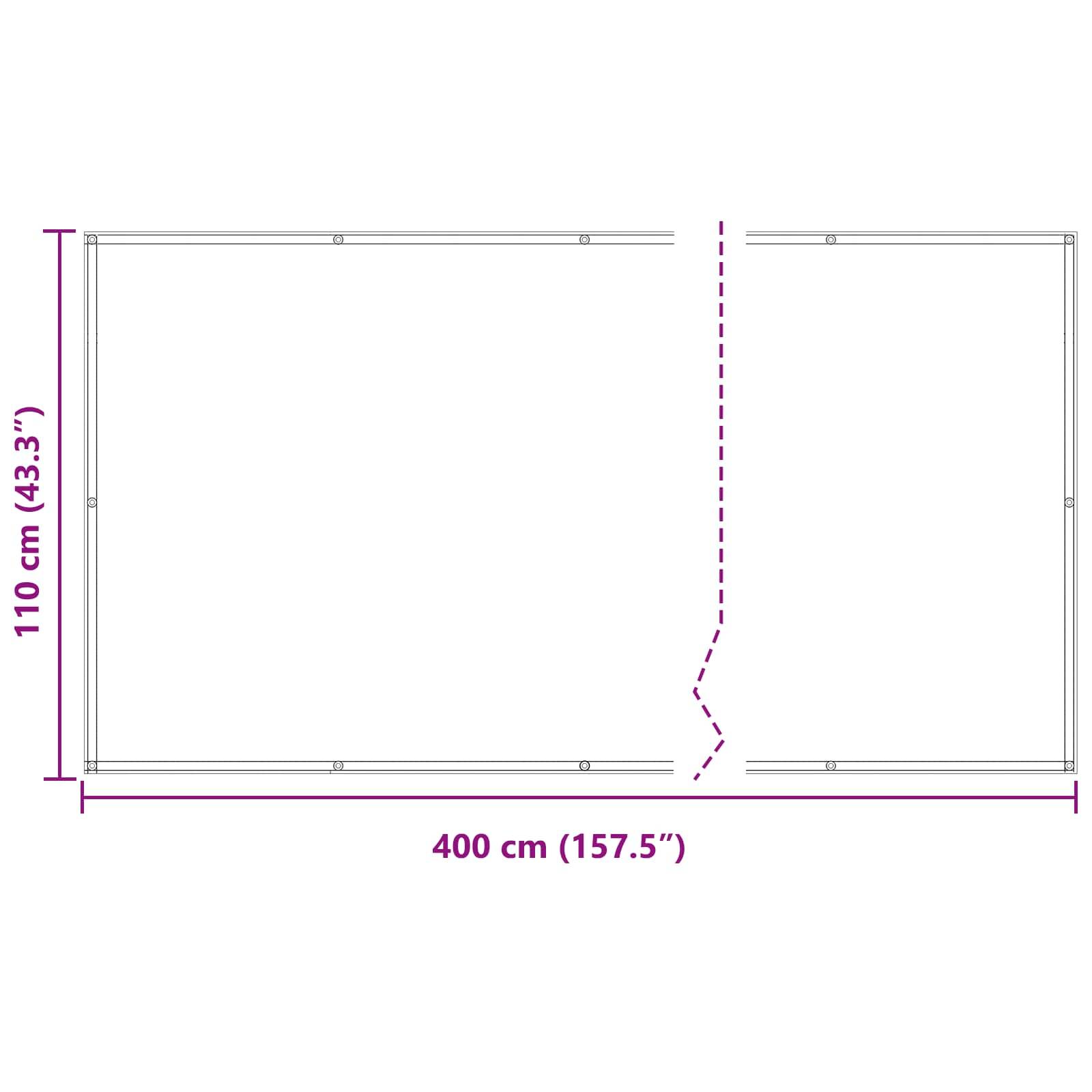 vidaXL Balkonsichtschutz Orange 110 x 400 cm Oxford-Stoff