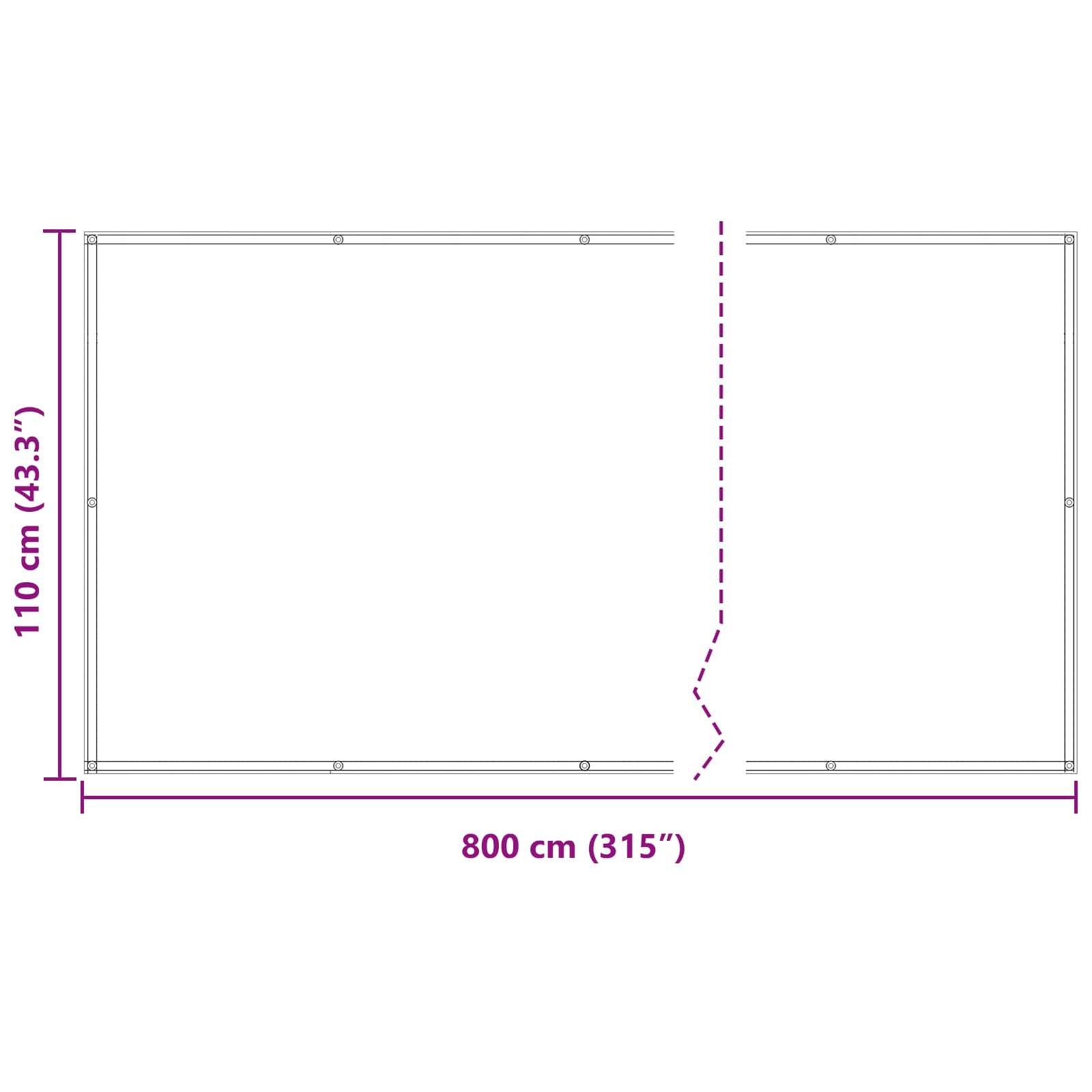 vidaXL Balkonsichtschutz Orange 110 x 800 cm Oxford-Stoff