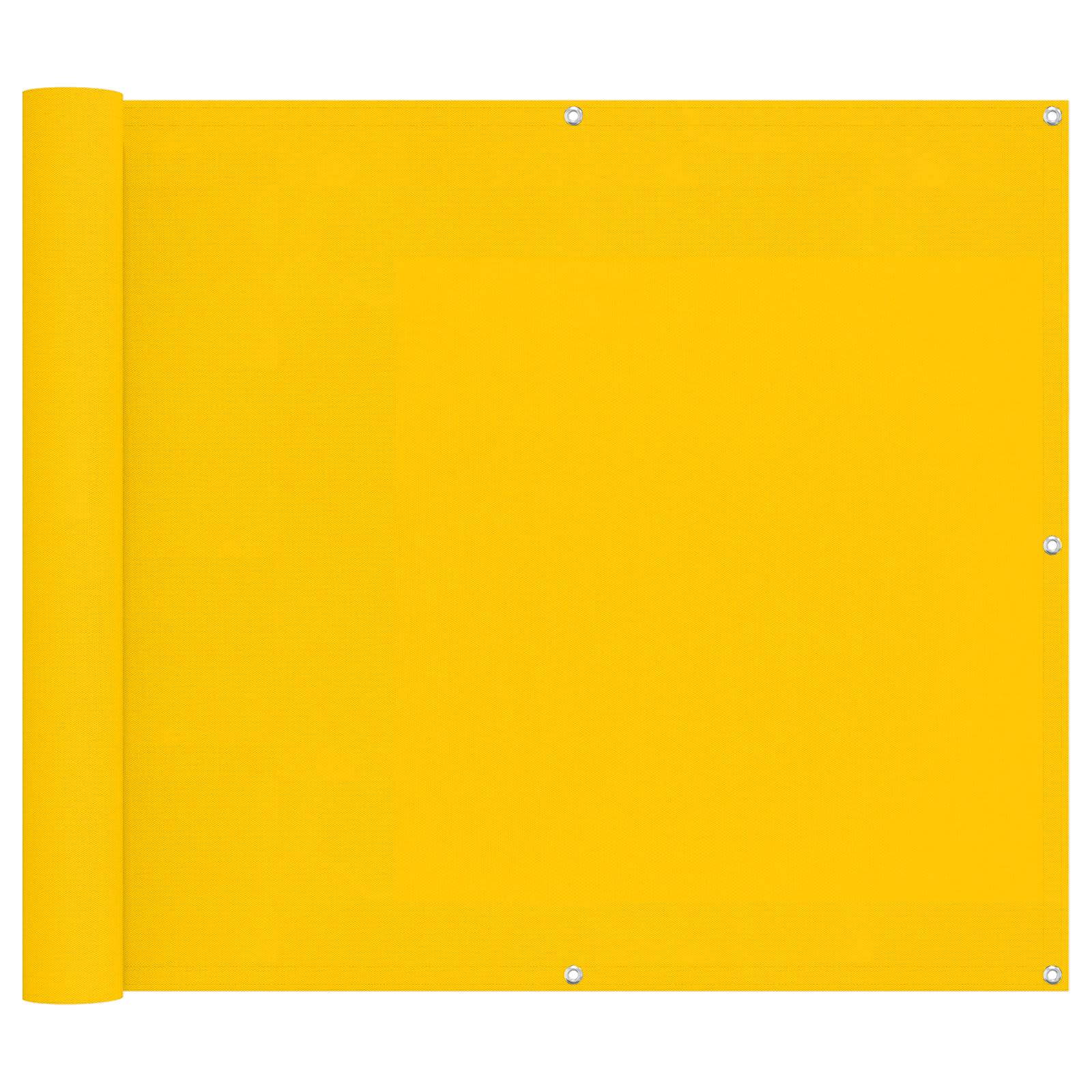 vidaXL Balkonsichtschutz Gelb 100 x 400 cm Oxford-Stoff