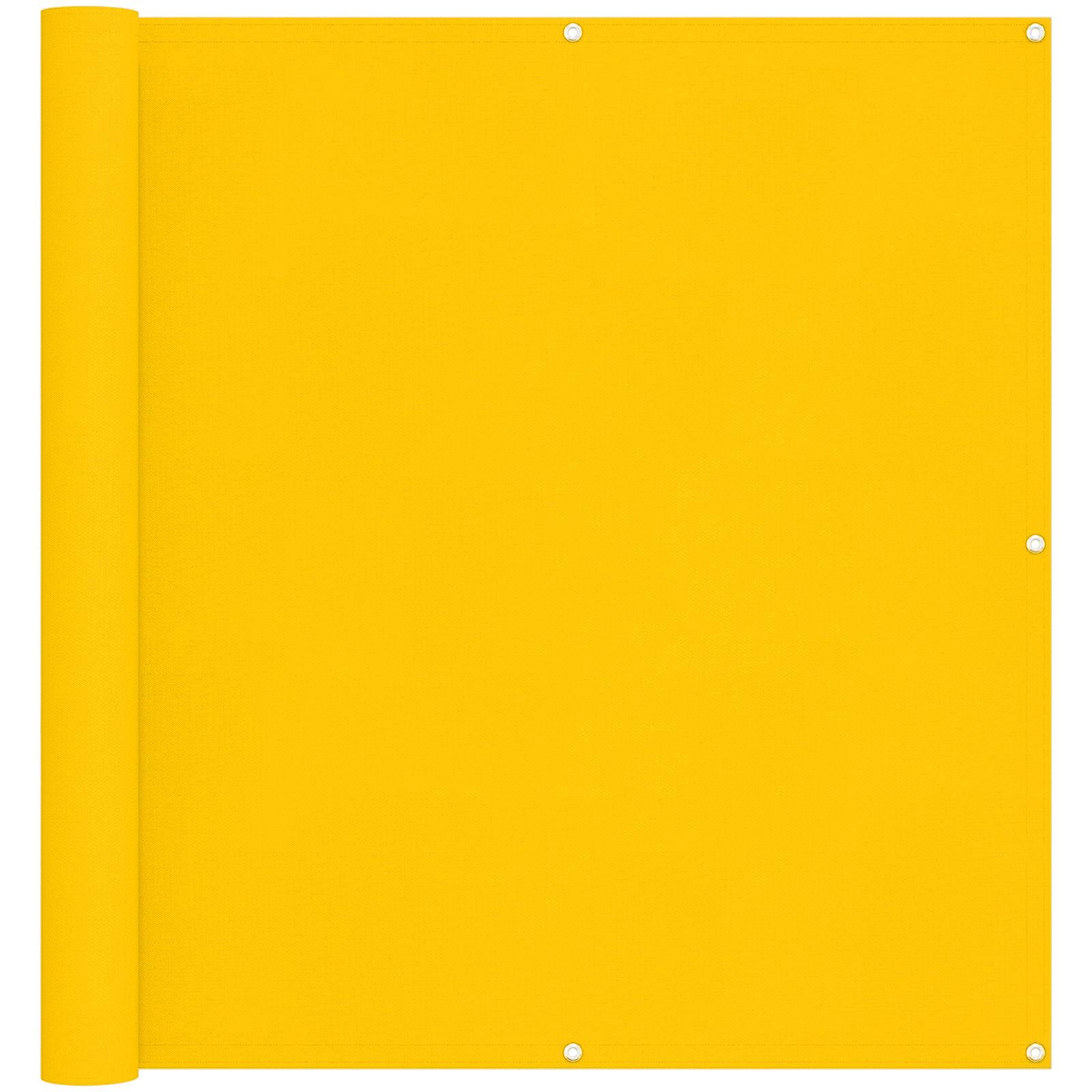 vidaXL Balkonsichtschutz Gelb 110 x 200 cm Oxford-Stoff