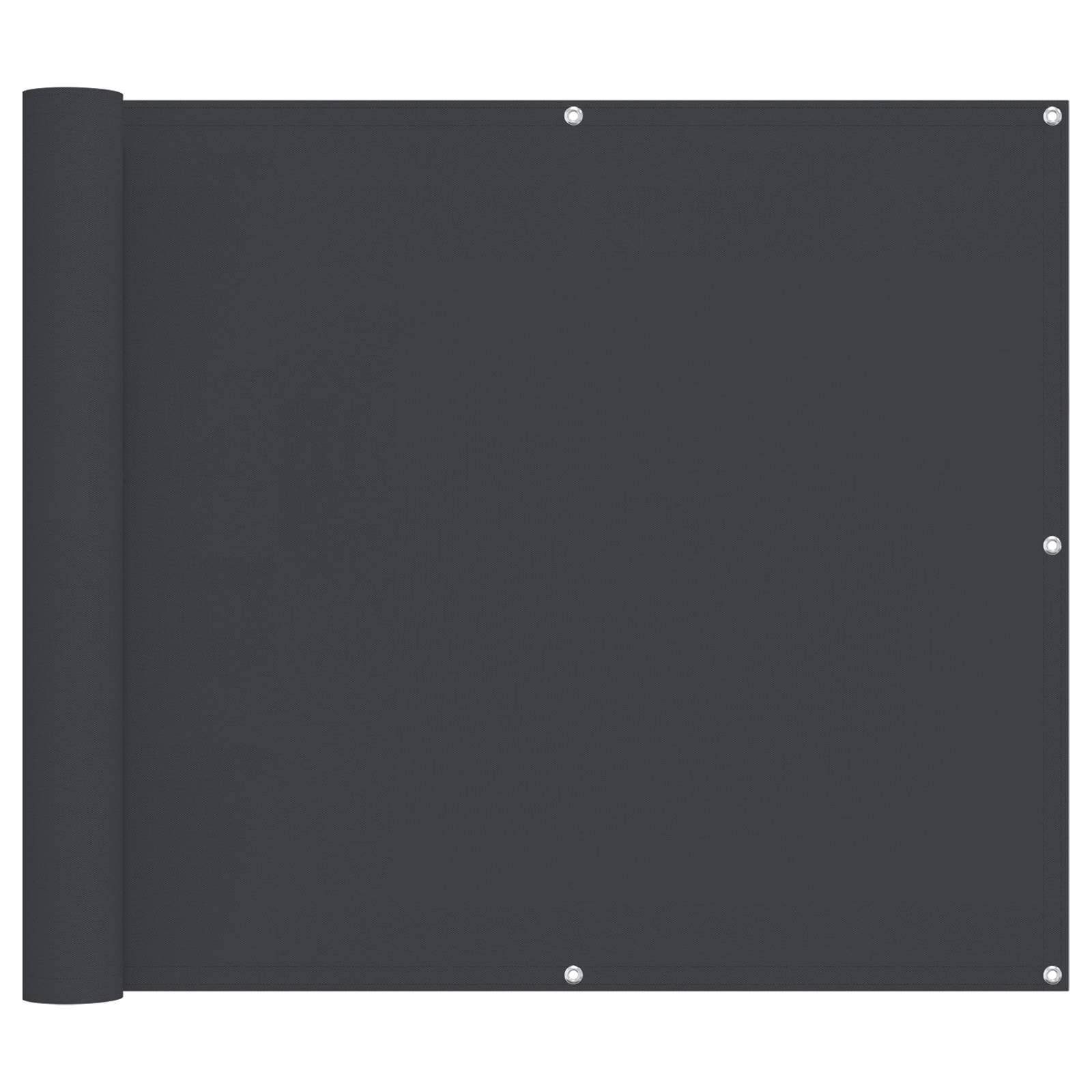 vidaXL Balkonsichtschutz Schwarz 100 x 600 cm Oxford-Stoff