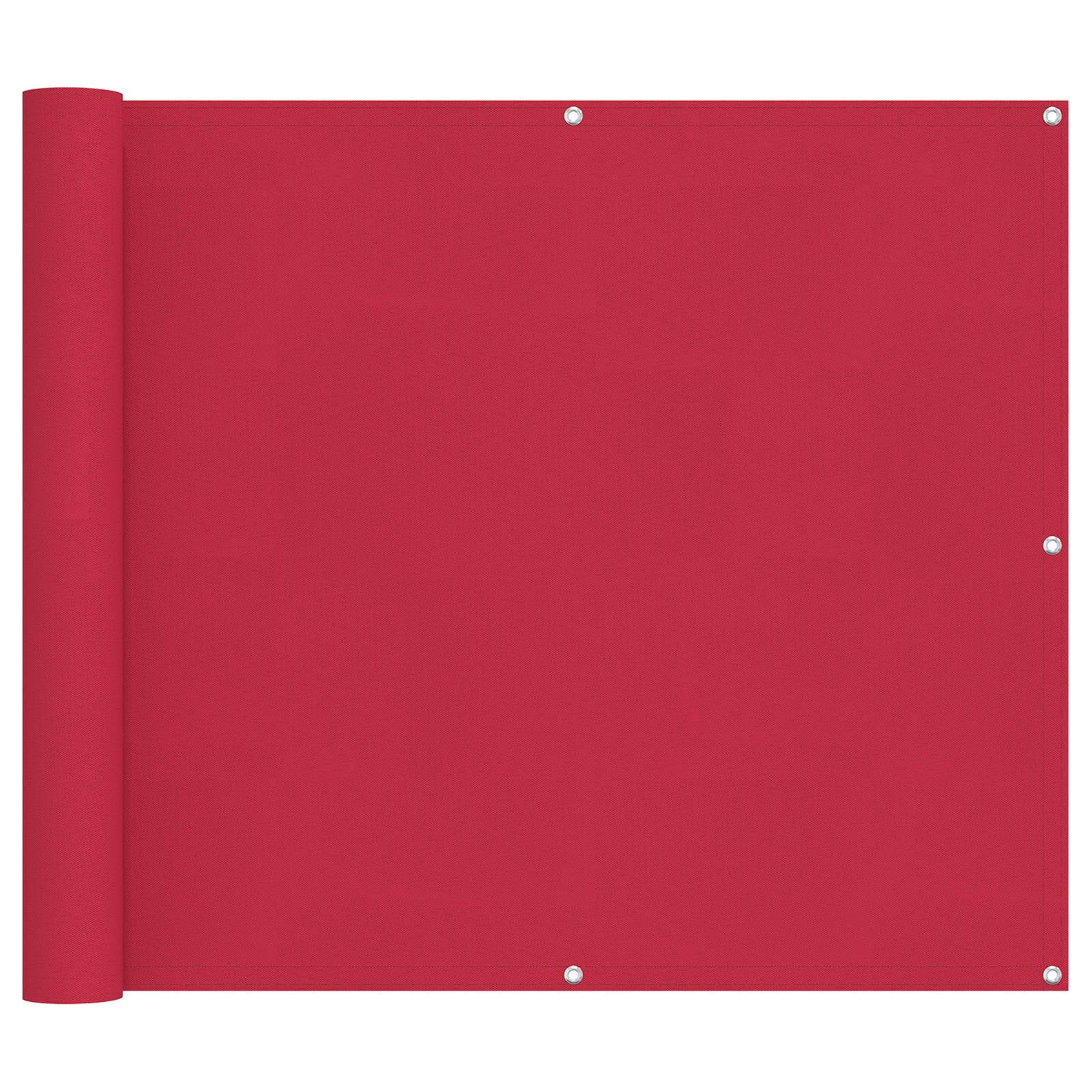 vidaXL Balkonsichtschutz Bordeauxrot 100 x 600 cm Oxford-Stoff