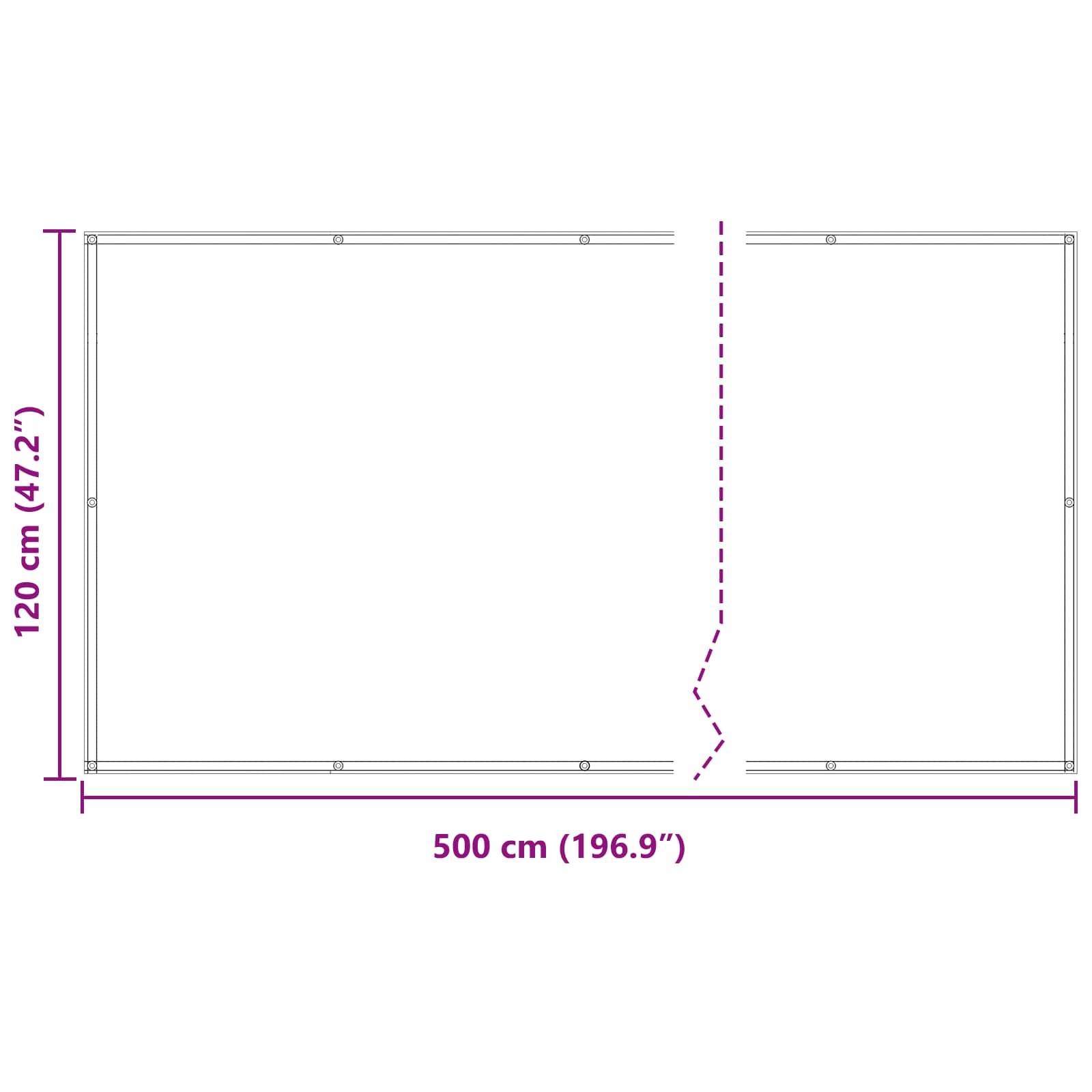 vidaXL Balkonsichtschutz Bordeauxrot 120 x 500 cm