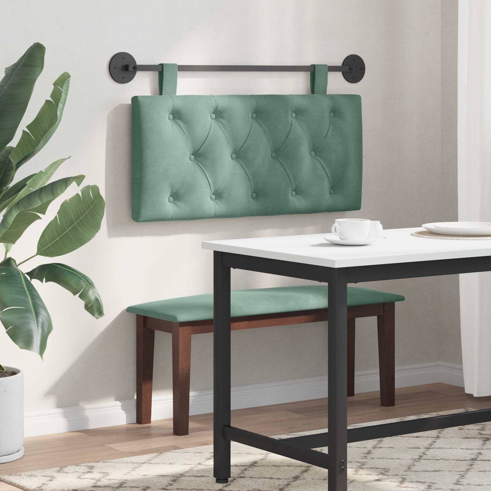 vidaXL Hängevorderseite Wandmontiert Meergrün 100 x 55 x 7 cm Samt