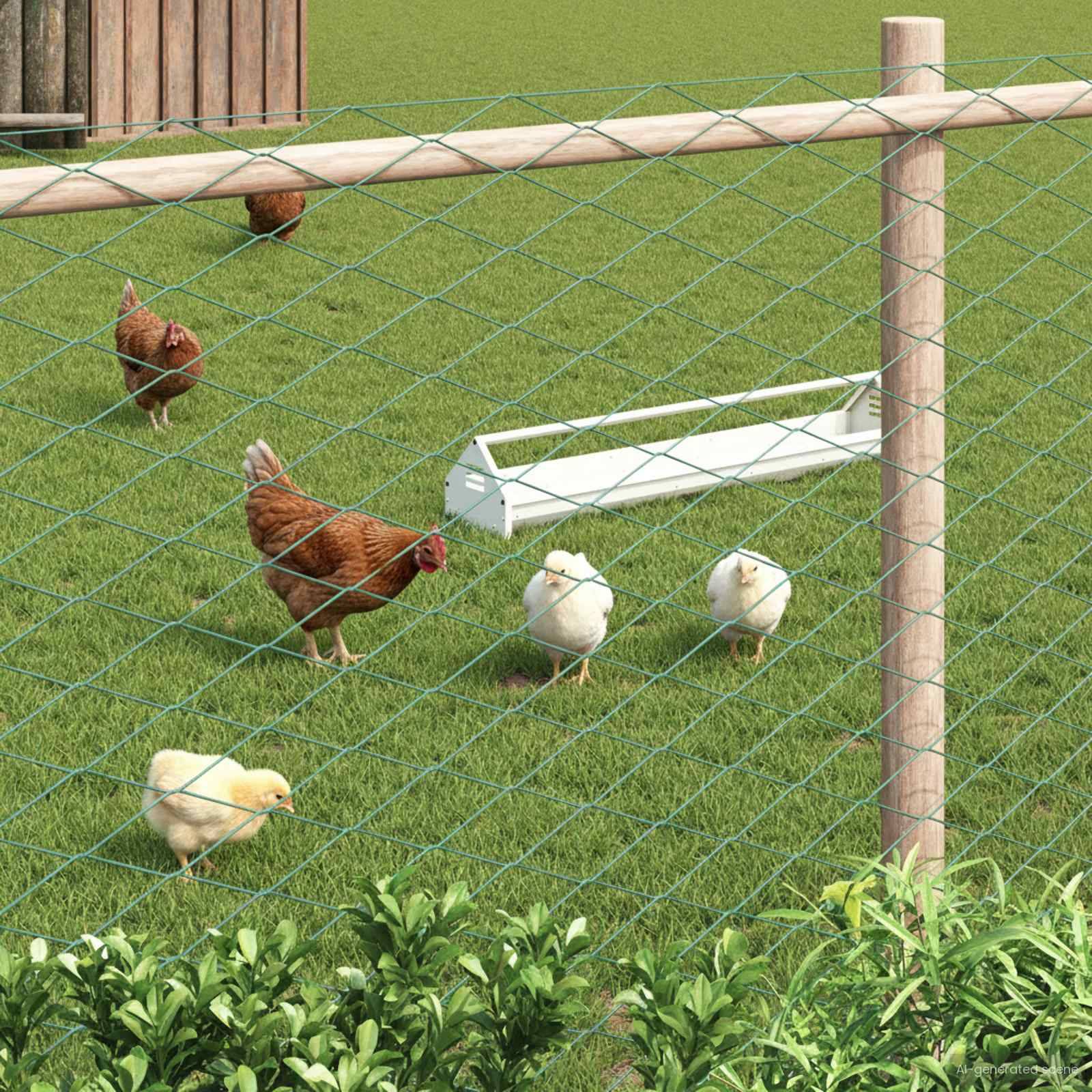 vidaXL Maschendrahtzaun Grün 2 x 10 m Stahl