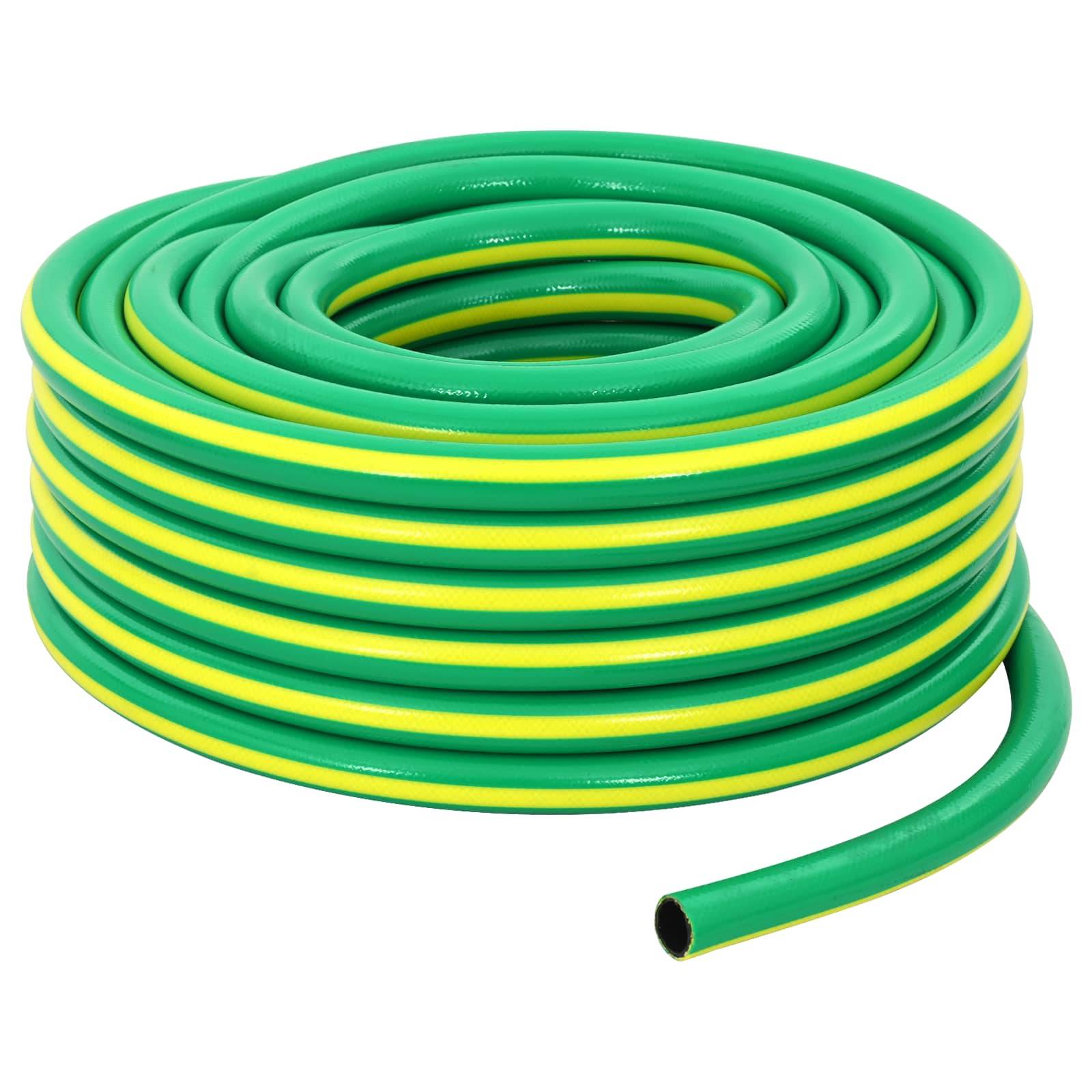 vidaXL Gartenschlauch 5-lagig Grün und Gelb 1" 10 m PVC