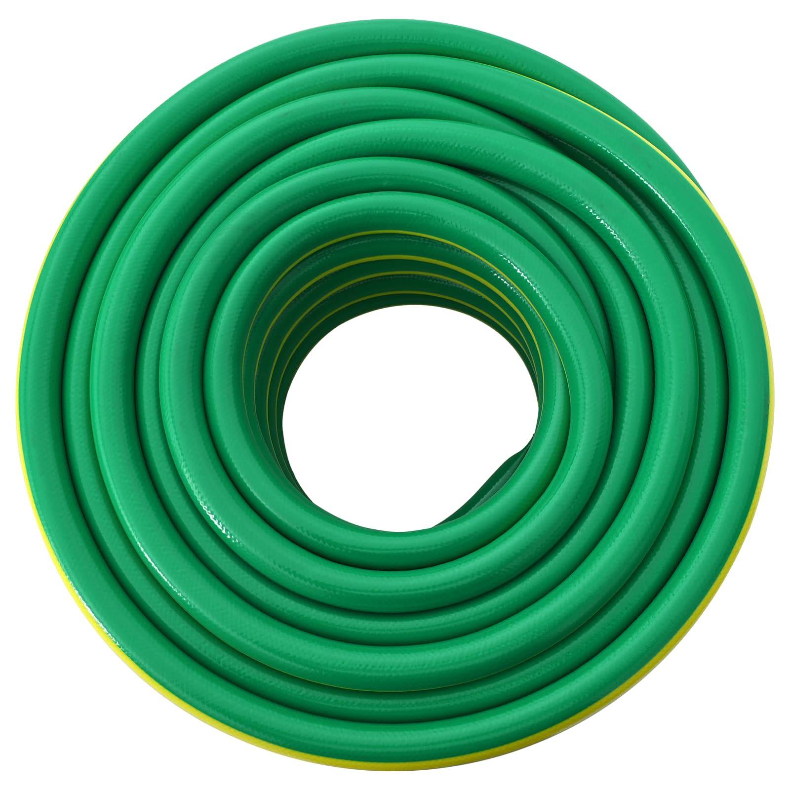 vidaXL Gartenschlauch 5-lagig Grün und Gelb 1" 10 m PVC
