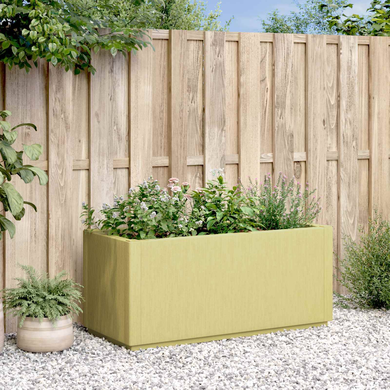 vidaXL Gartenblumenbox Grün 80 x 36 x 35 cm PP