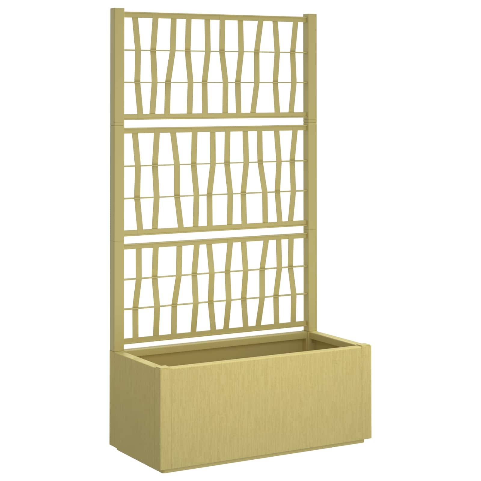 vidaXL Gartenpflanzer mit Gitter Grün 80 x 36 x 140 cm PP