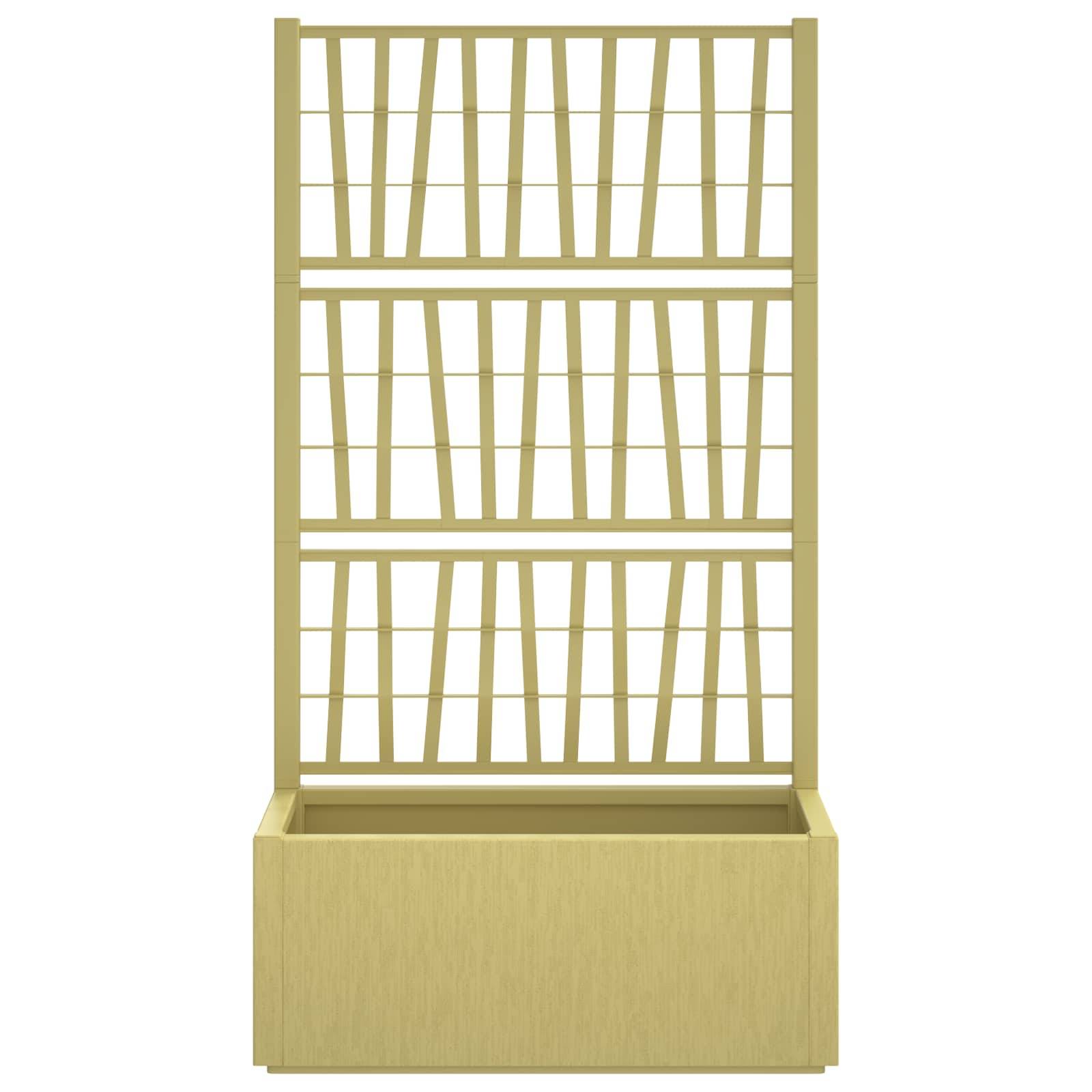 vidaXL Gartenpflanzer mit Gitter Grün 80 x 36 x 140 cm PP