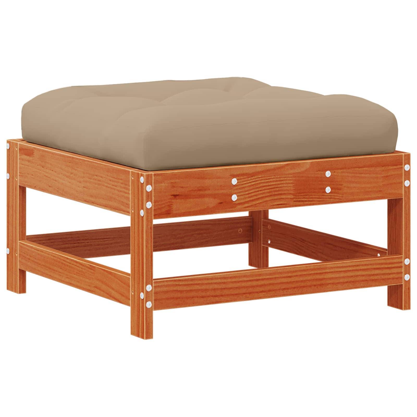 vidaXL Gartenfußstütze Massives Kiefernholz Wachsbraun