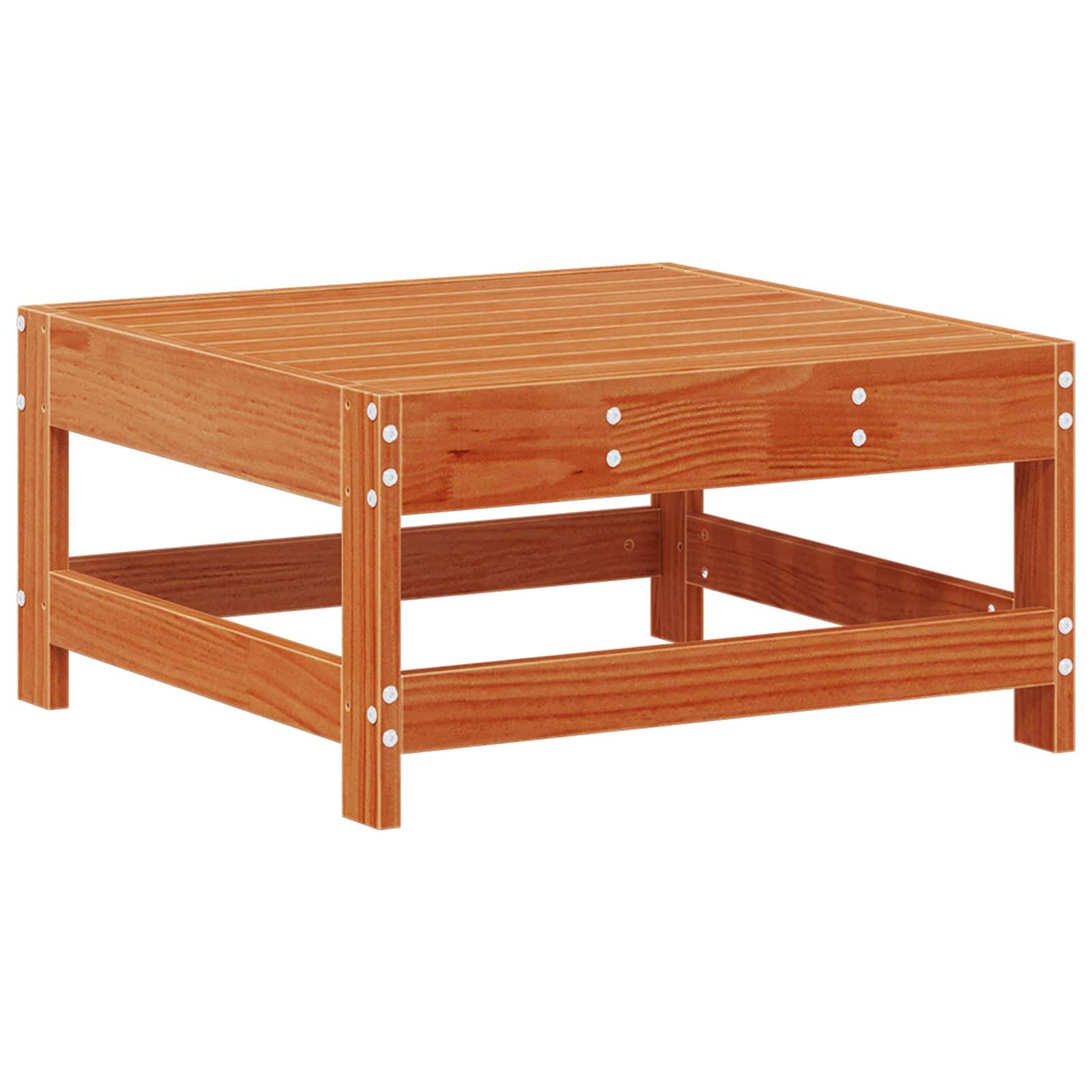 vidaXL Gartenfußstütze Massives Kiefernholz Wachsbraun 62 x 62 x 32 cm