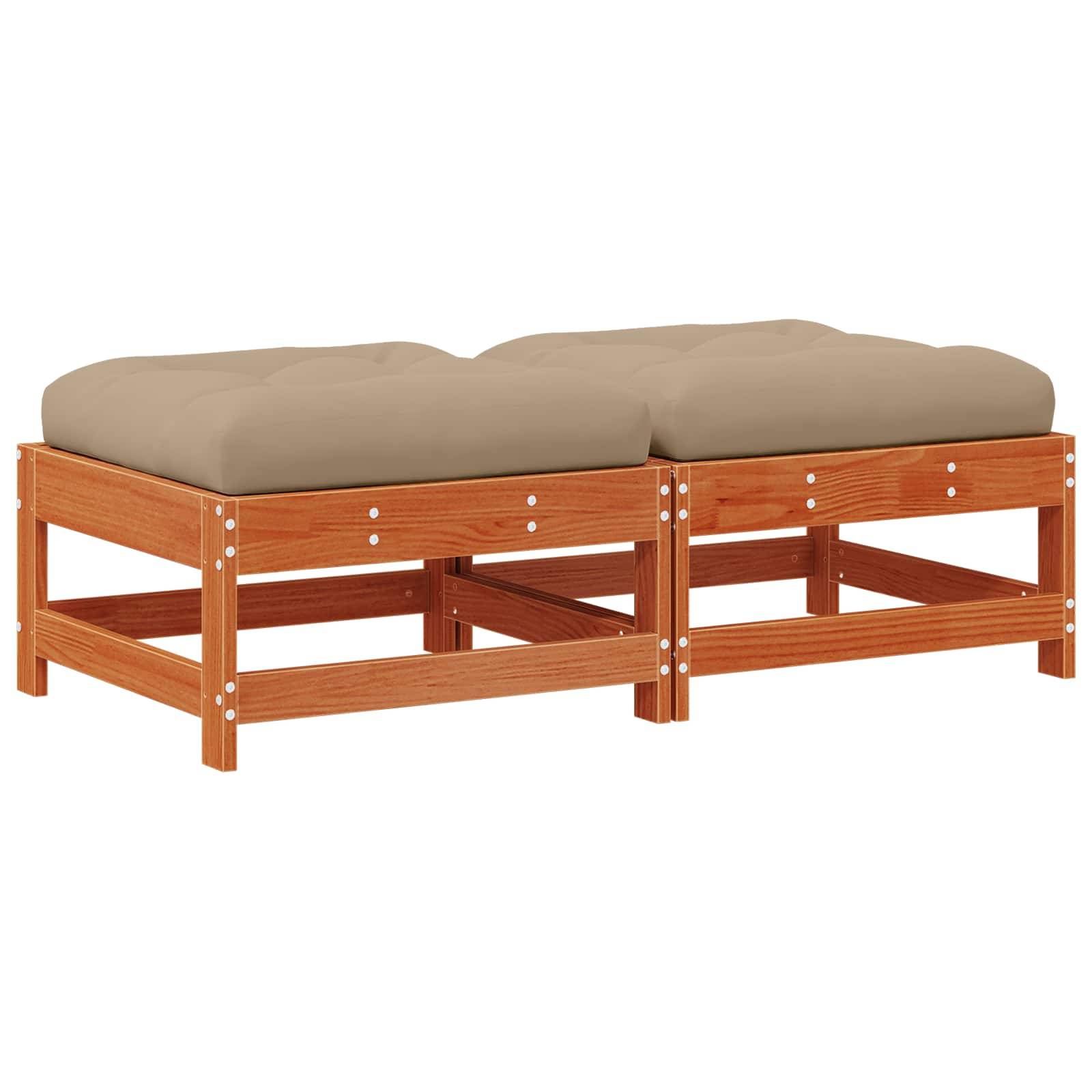 vidaXL Gartenfußstütze Massives Kiefernholz Wachsbraun