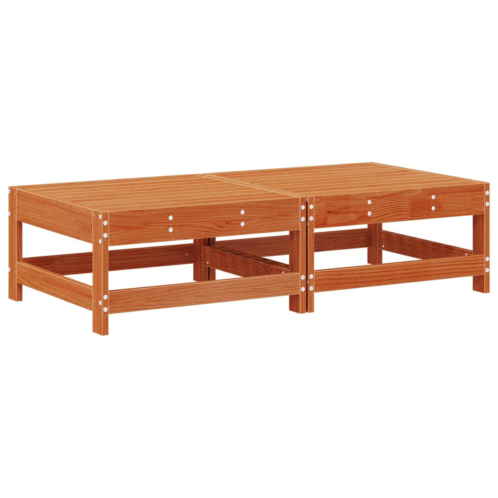 vidaXL Gartenfußstütze Massives Kiefernholz Wachsbraun