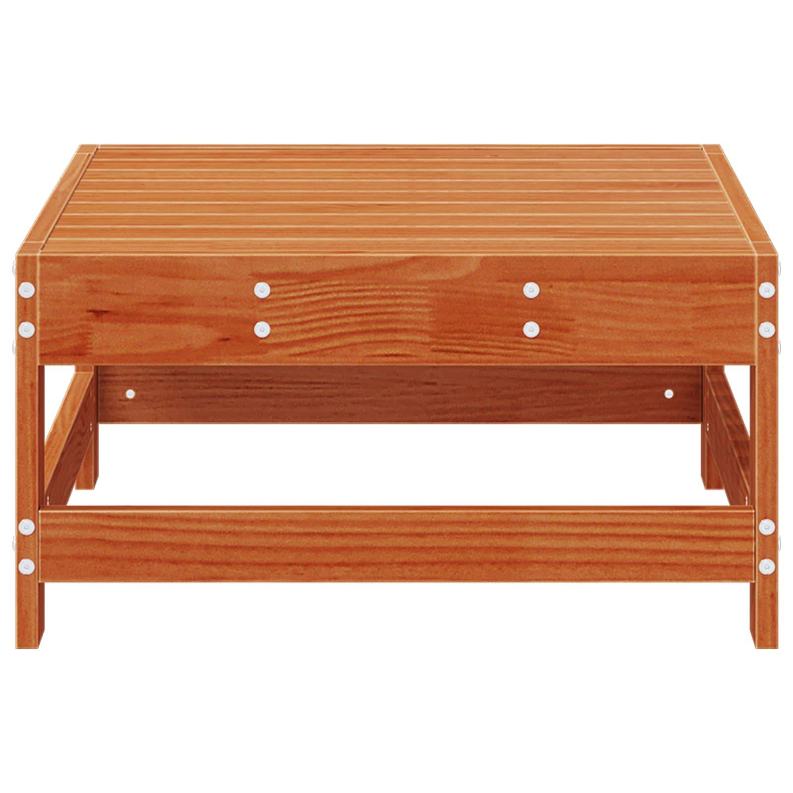 vidaXL Gartenfußstütze Massives Kiefernholz Wachsbraun 62 x 62 x 32 cm