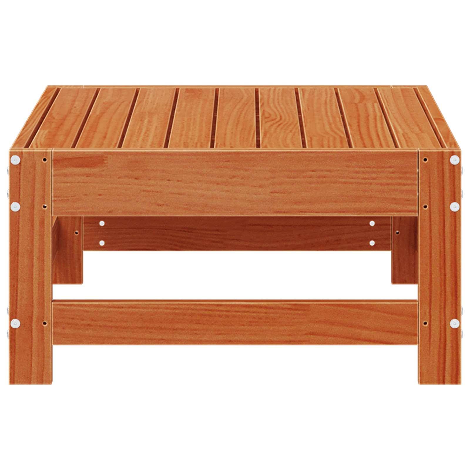vidaXL Gartenfußstütze Massives Kiefernholz Wachsbraun 62 x 62 x 32 cm