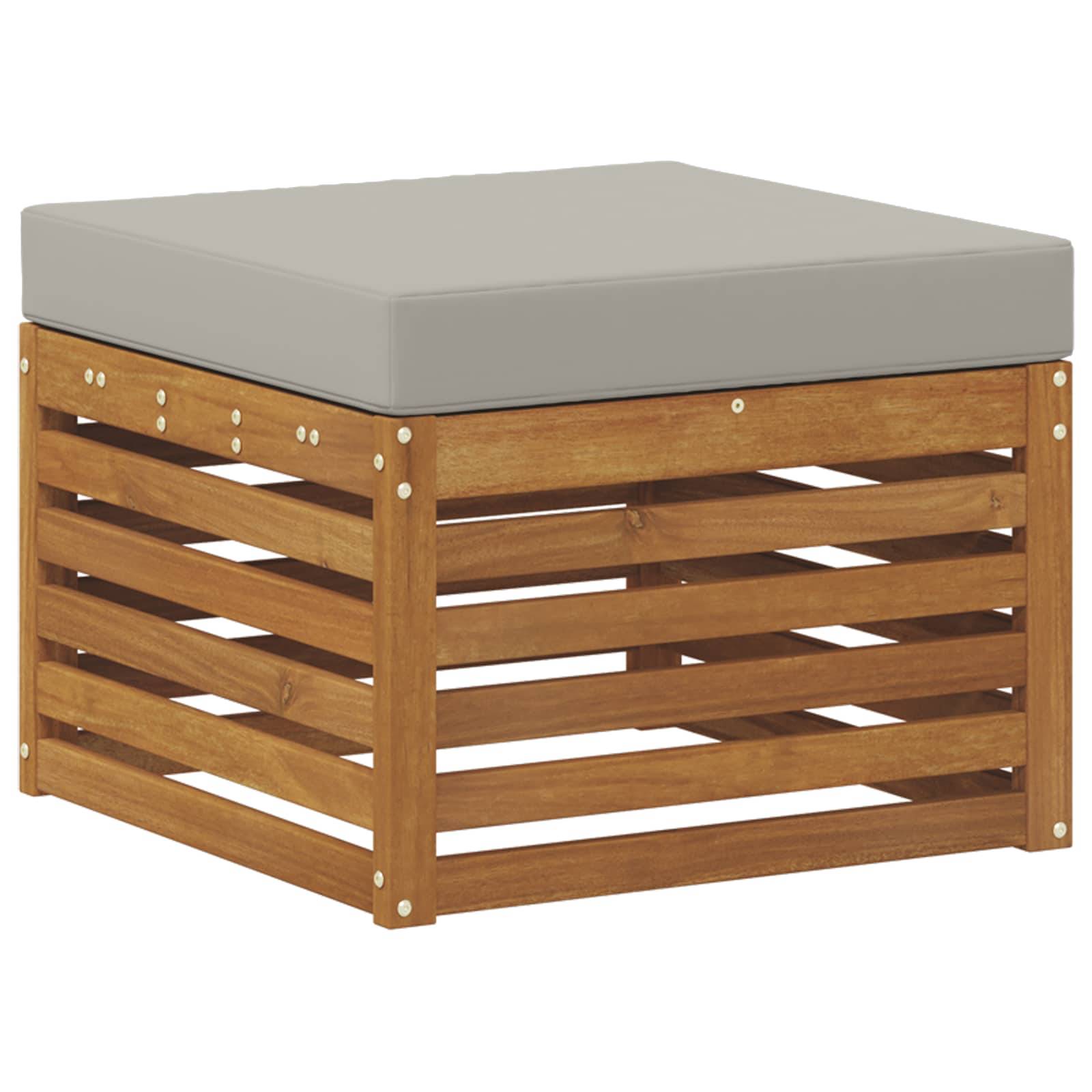vidaXL Outdoor-Fußhocker Massivholz Akazie Natur