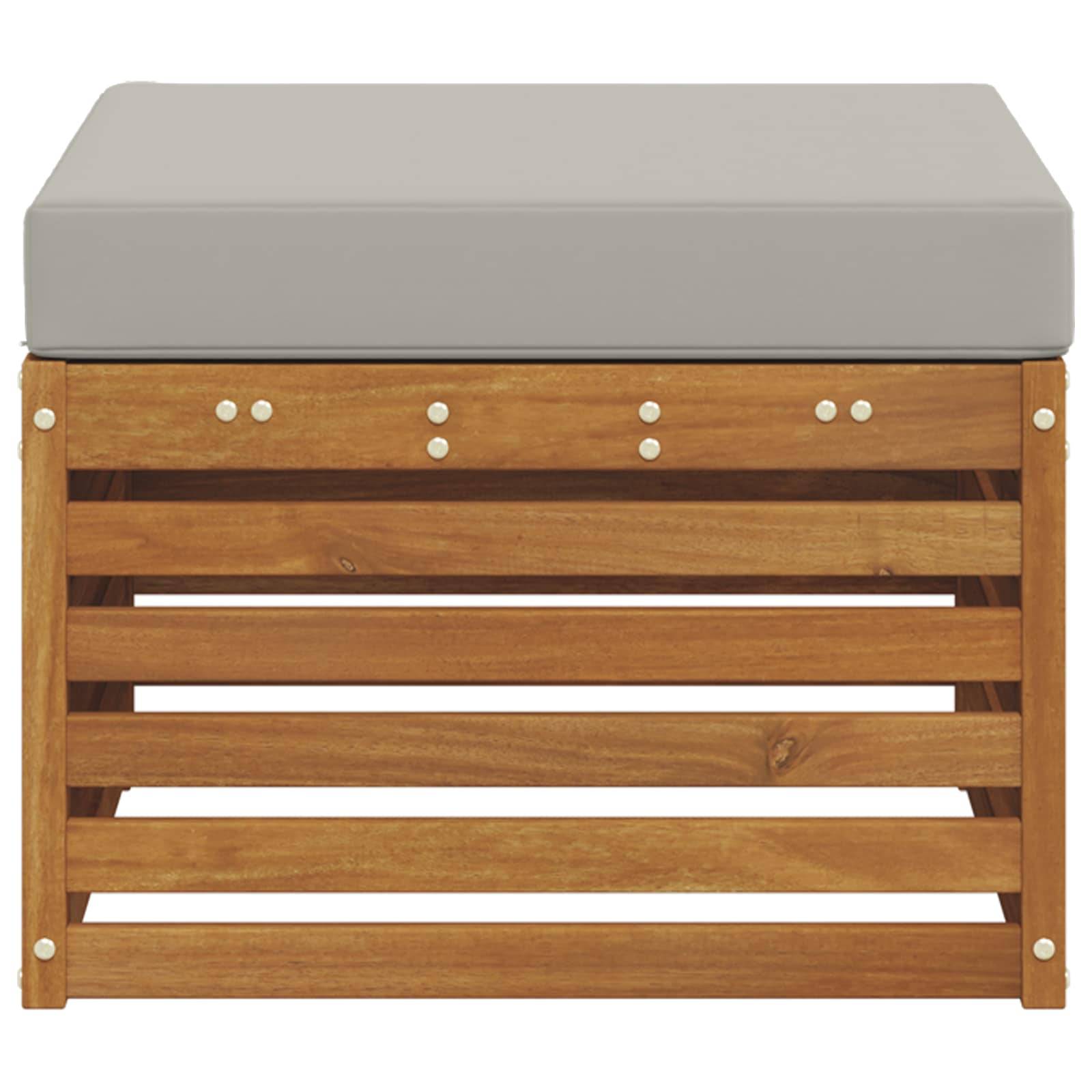 vidaXL Outdoor-Fußhocker Massivholz Akazie Natur