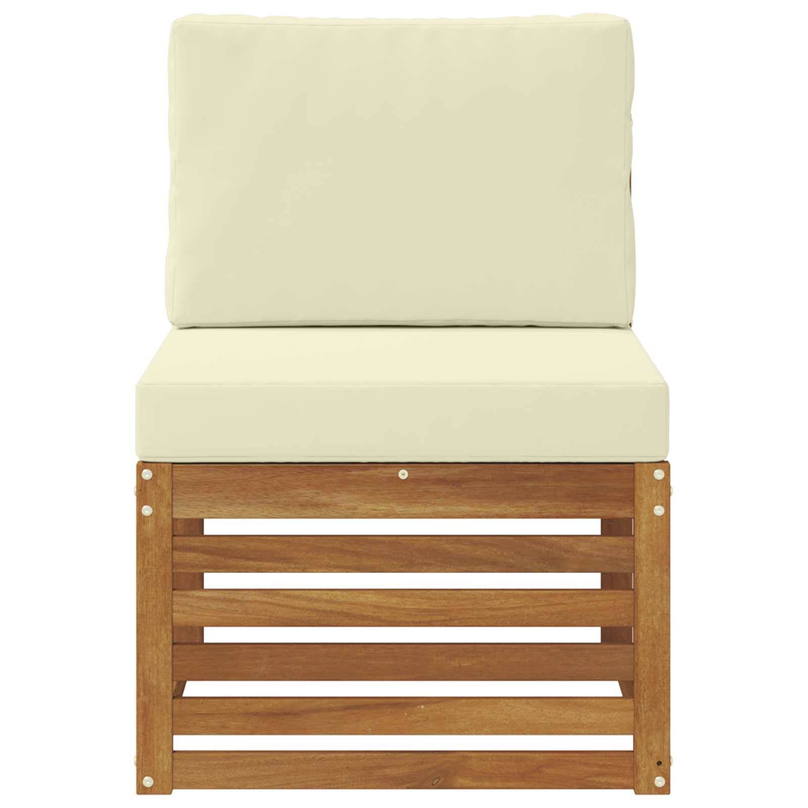 vidaXL Outdoor Mittelsofa Massivholz Akazie Natur