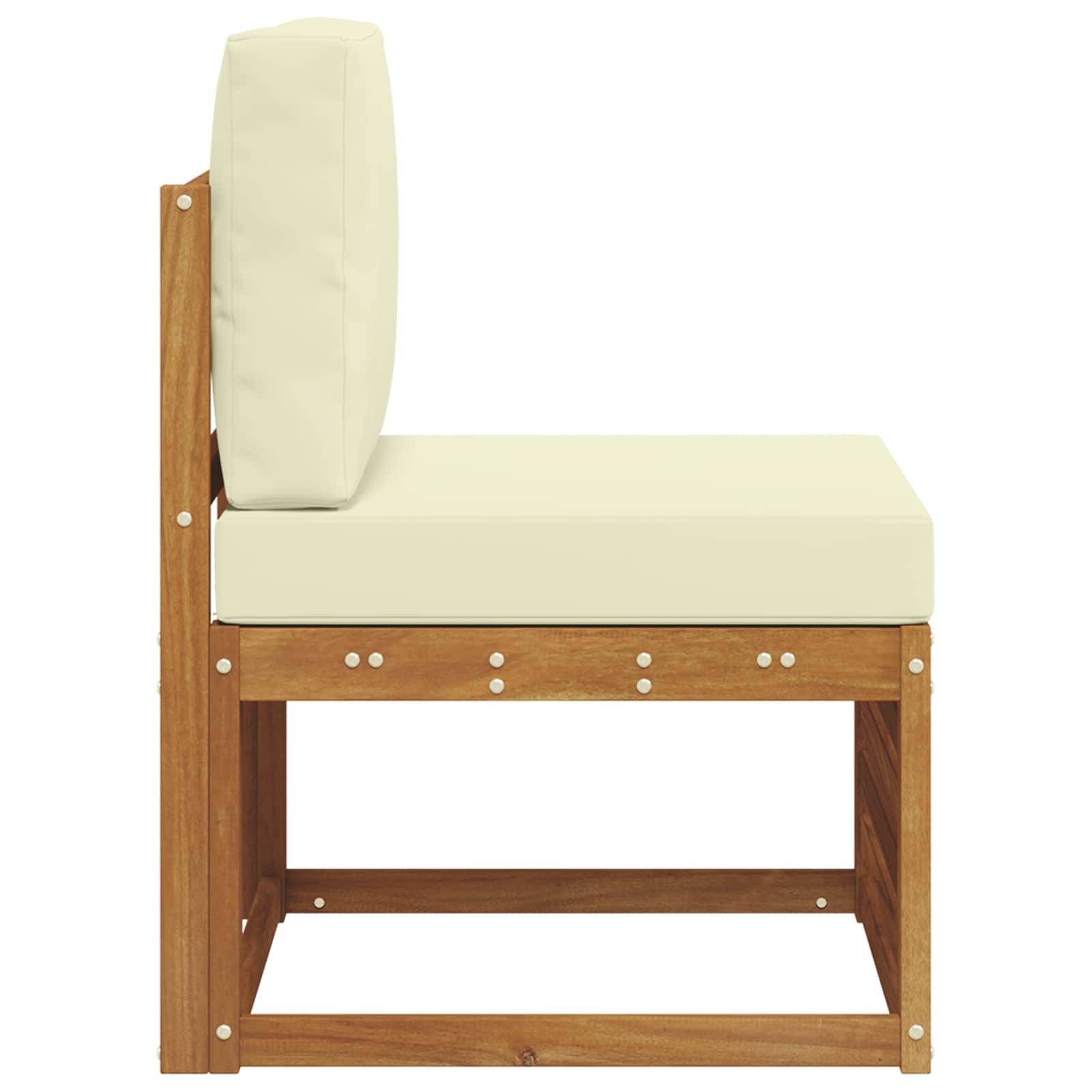 vidaXL Outdoor Mittelsofa Massivholz Akazie Natur