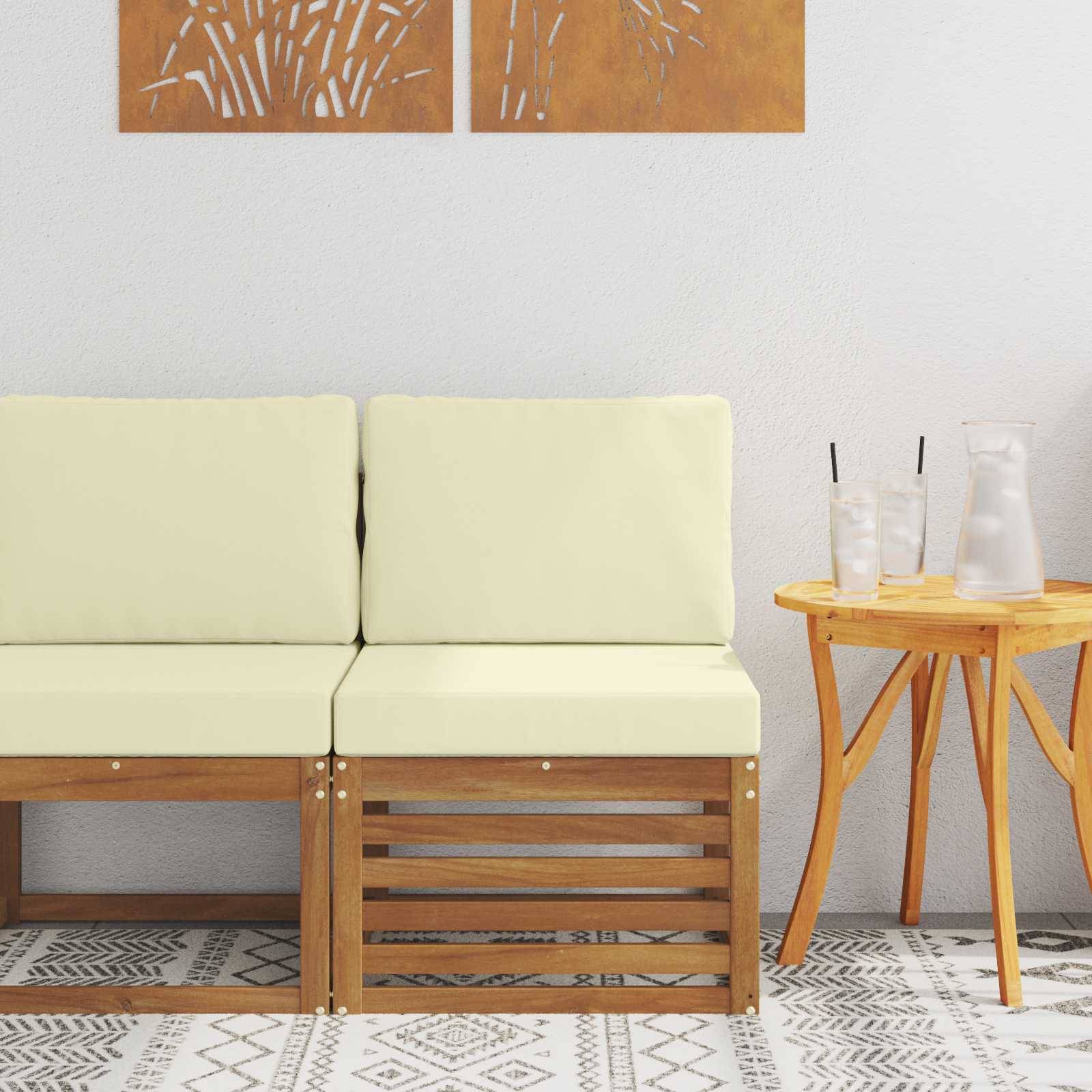 vidaXL Outdoor Mittelsofa Massivholz Akazie Natur