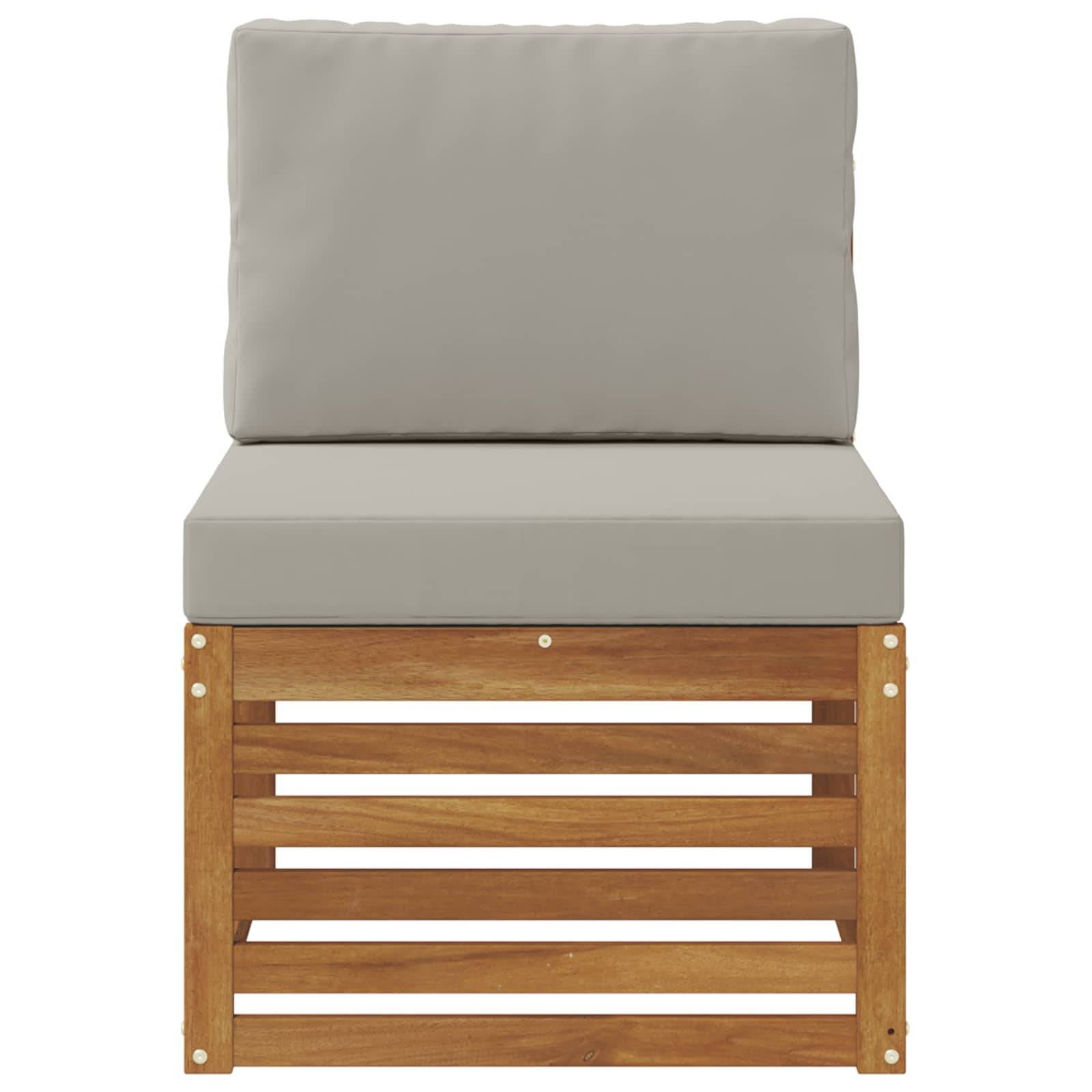 vidaXL Outdoor Mittelsofa Massivholz Akazie Natur