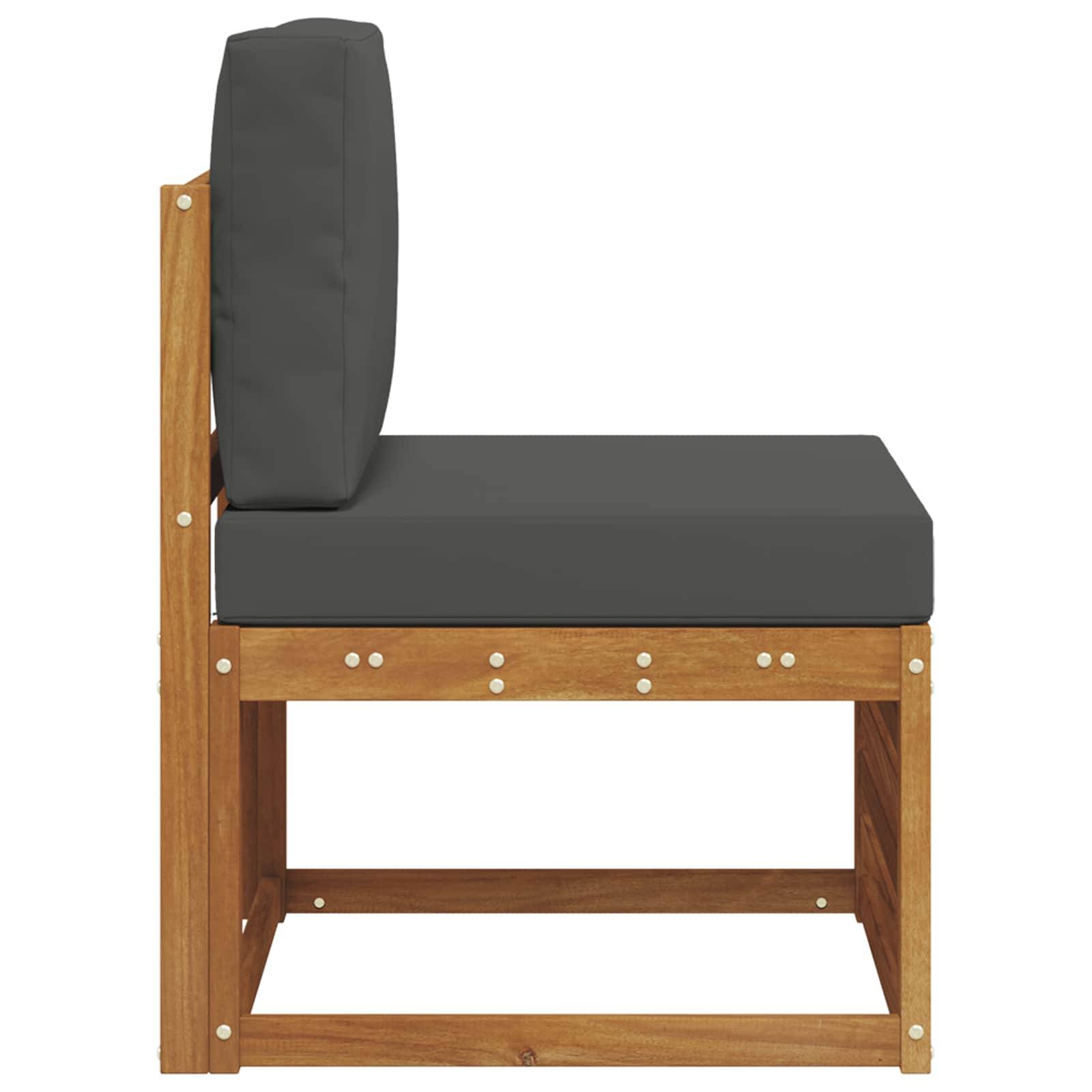 vidaXL Outdoor Mittelsofa Massivholz Akazie Natur