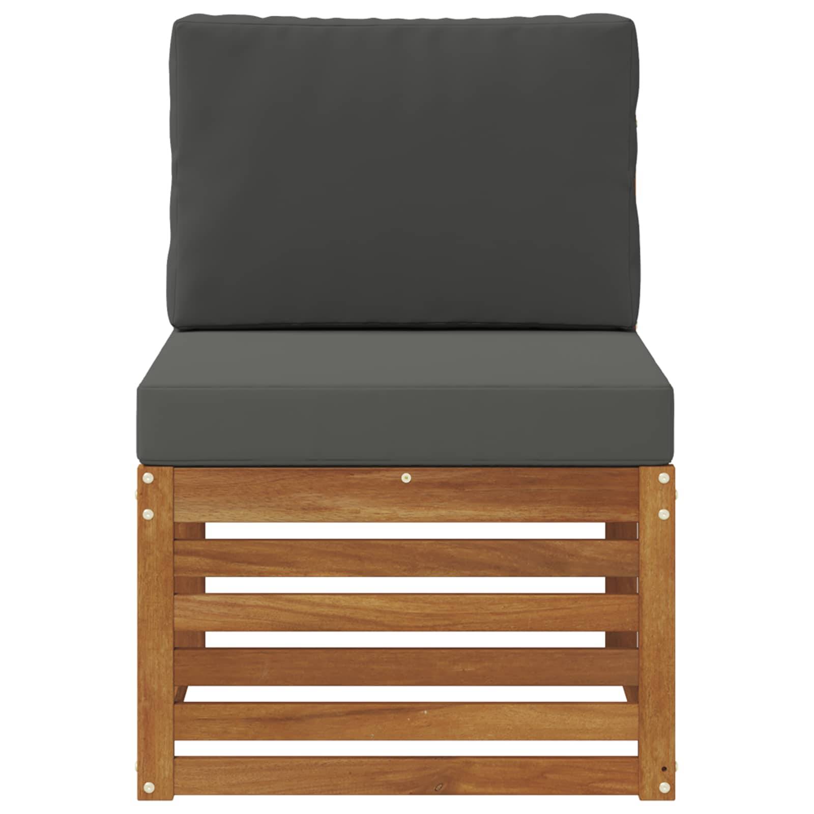 vidaXL Outdoor Mittelsofa Massivholz Akazie Natur