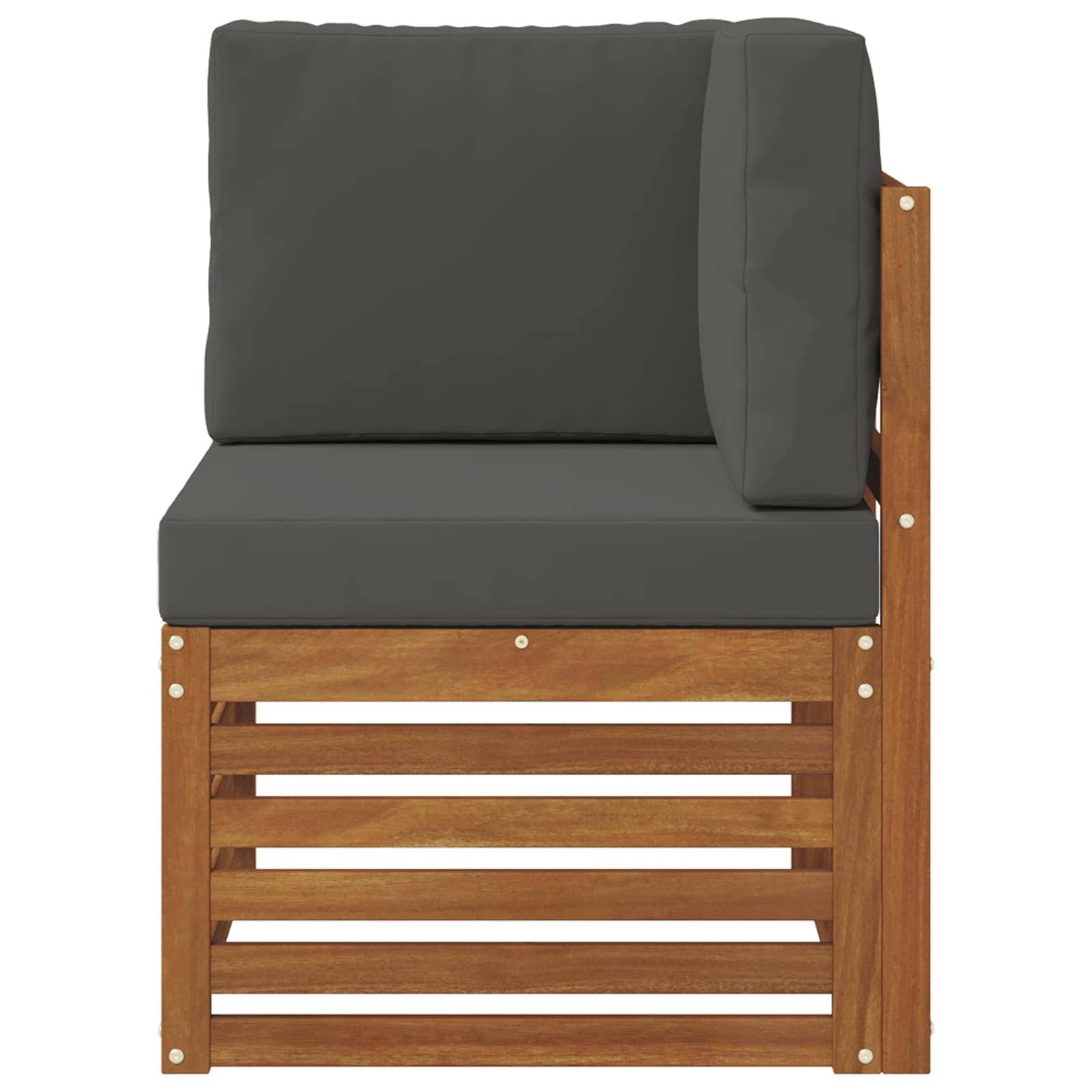 vidaXL Outdoor Ecksofa Massivholz Akazie Natur