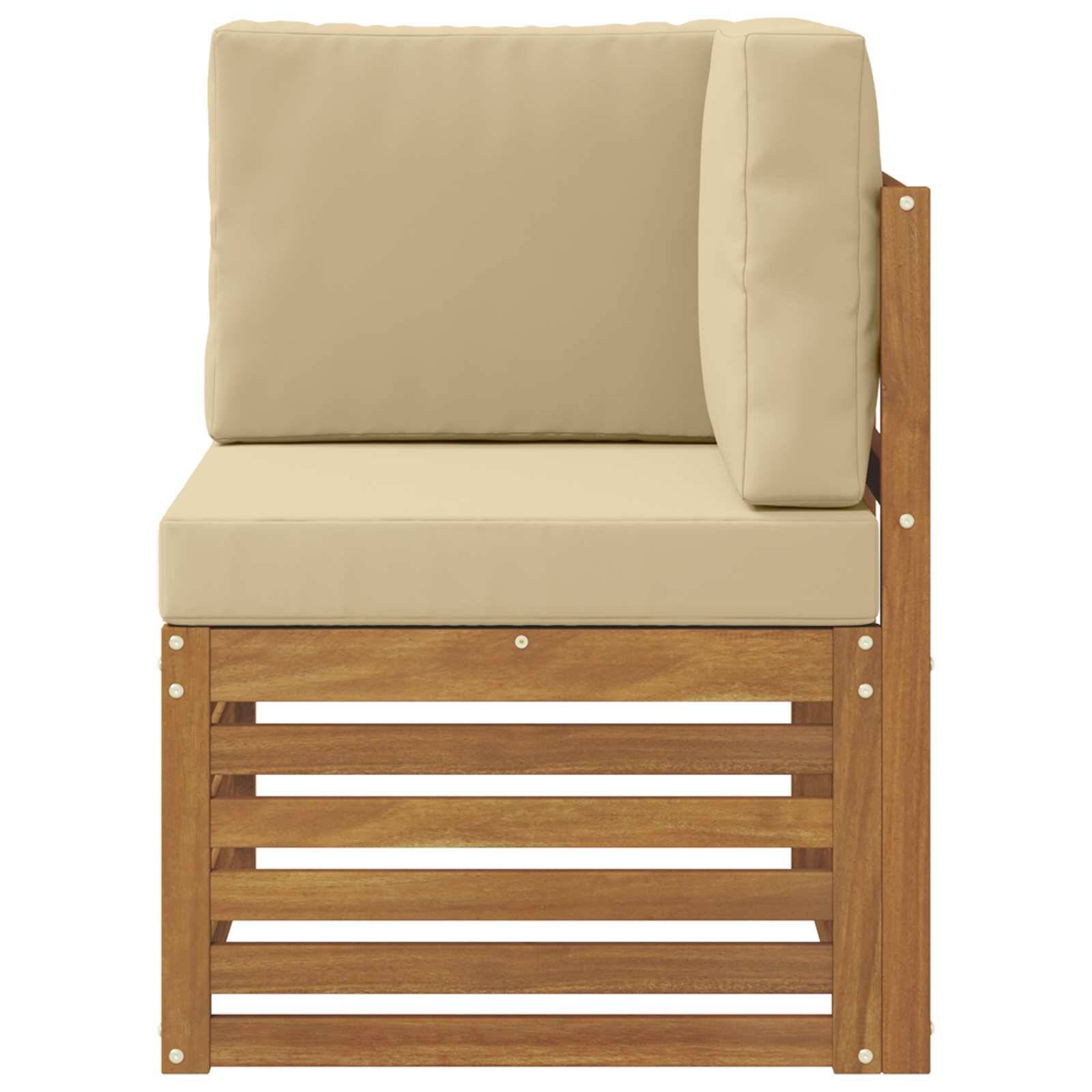 vidaXL Outdoor Ecksofa Massivholz Akazie Natur