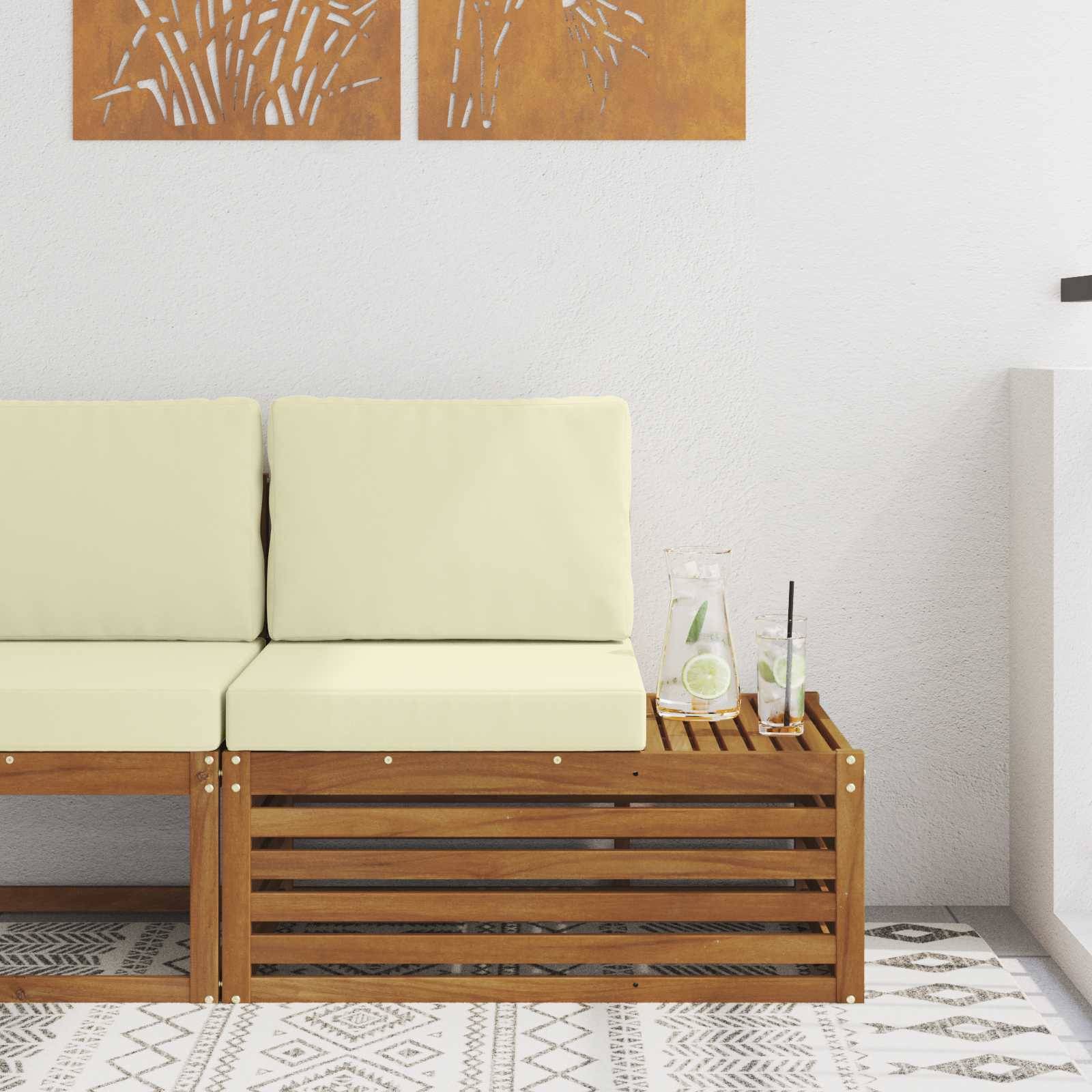 vidaXL Outdoor Endsofa Natur 91 x 63 x 73 cm Massivholz Akazie