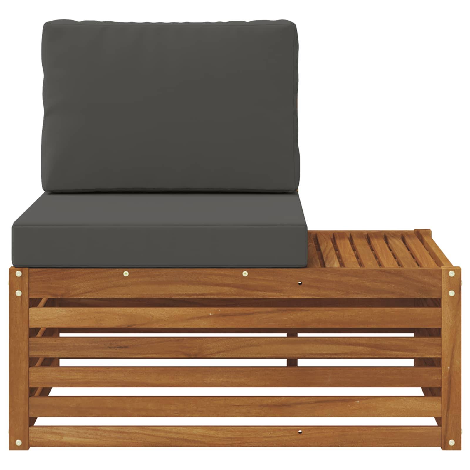 vidaXL Outdoor Endsofa Natur 91 x 63 x 73 cm Massivholz Akazie