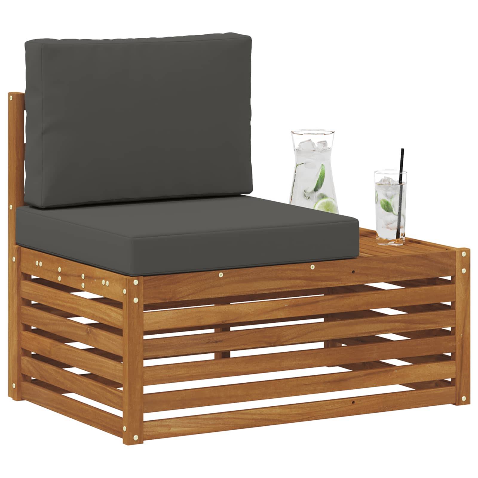 vidaXL Outdoor Endsofa Natur 91 x 63 x 73 cm Massivholz Akazie