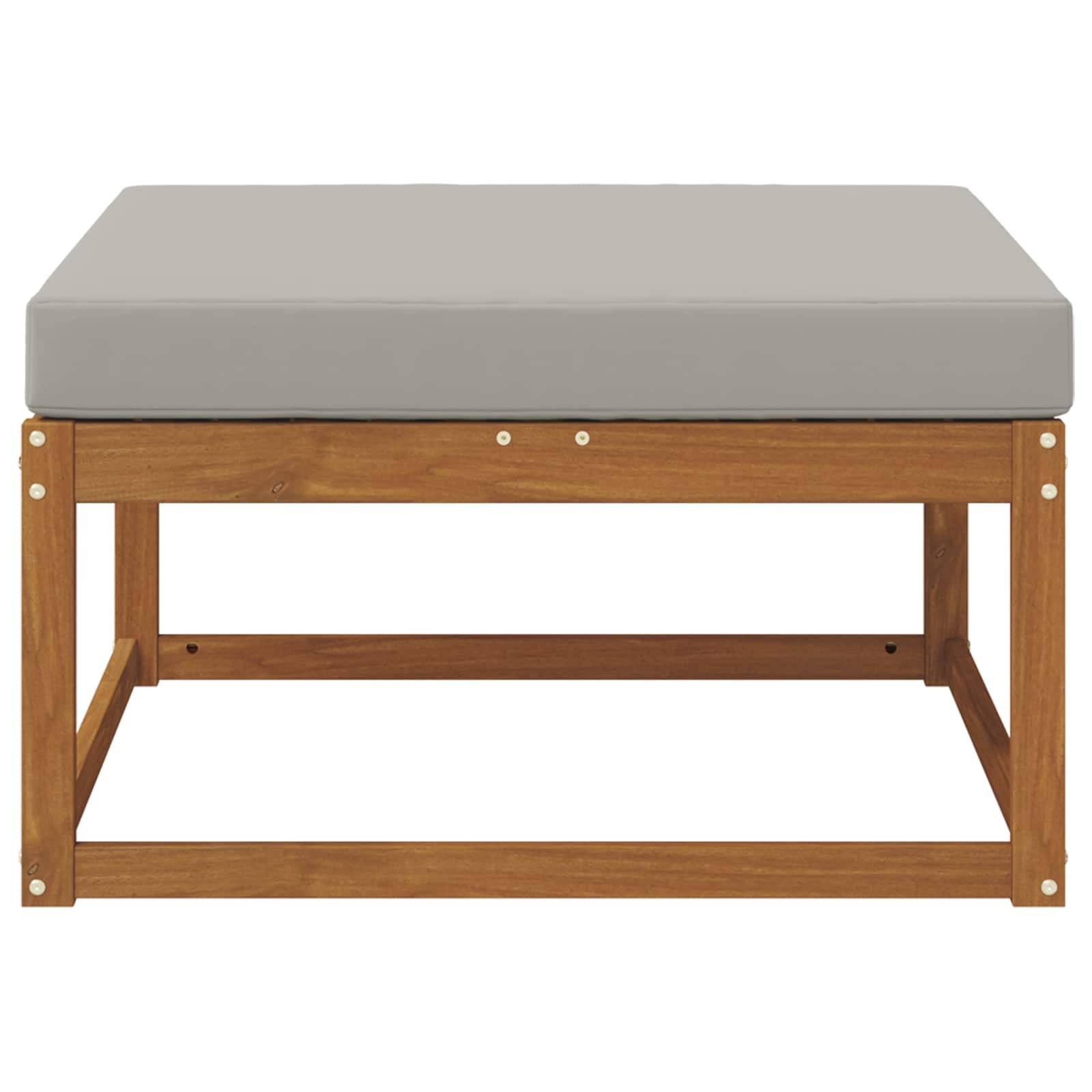 vidaXL Outdoor-Fußhocker Massivholz Akazie Natur