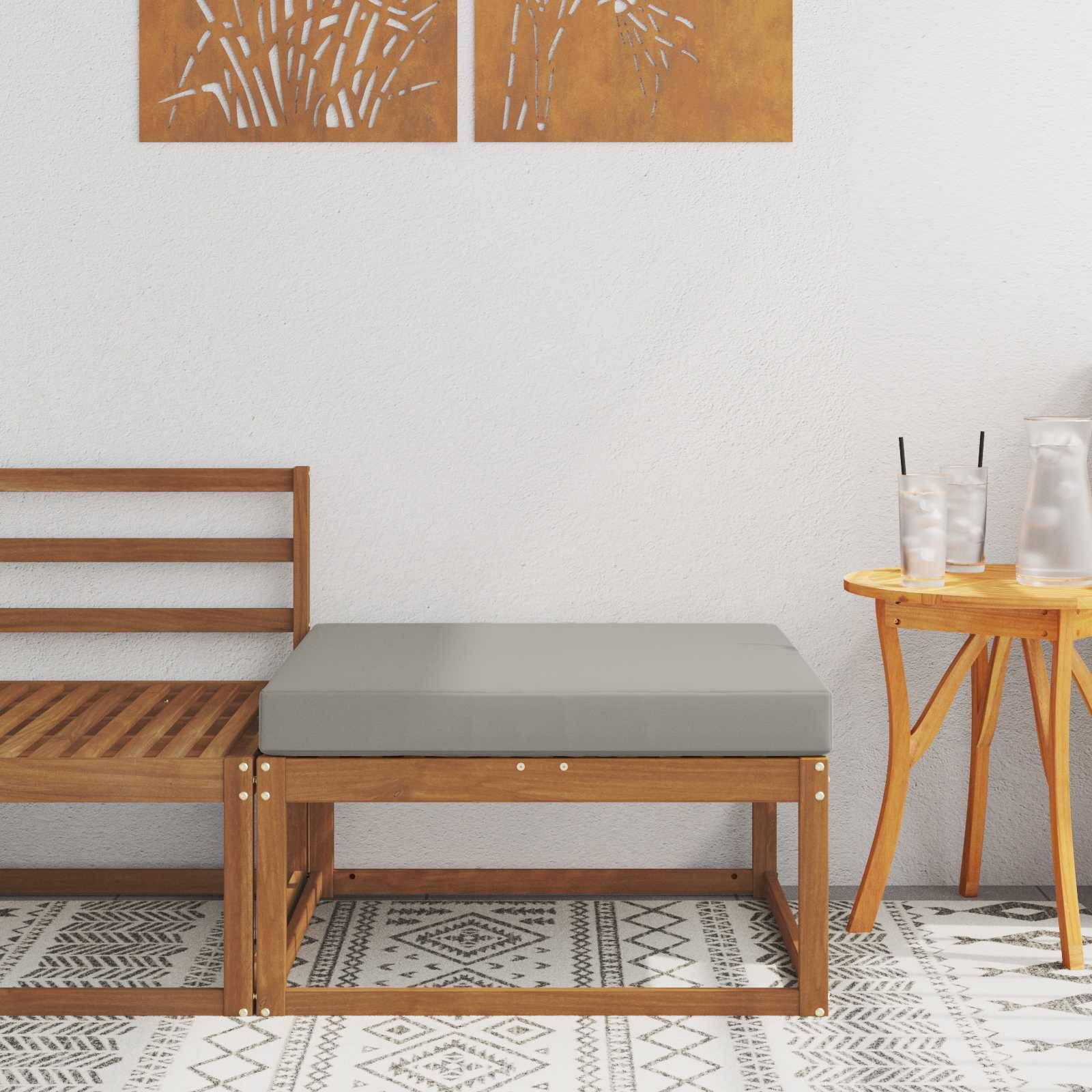 vidaXL Outdoor-Fußhocker Massivholz Akazie Natur
