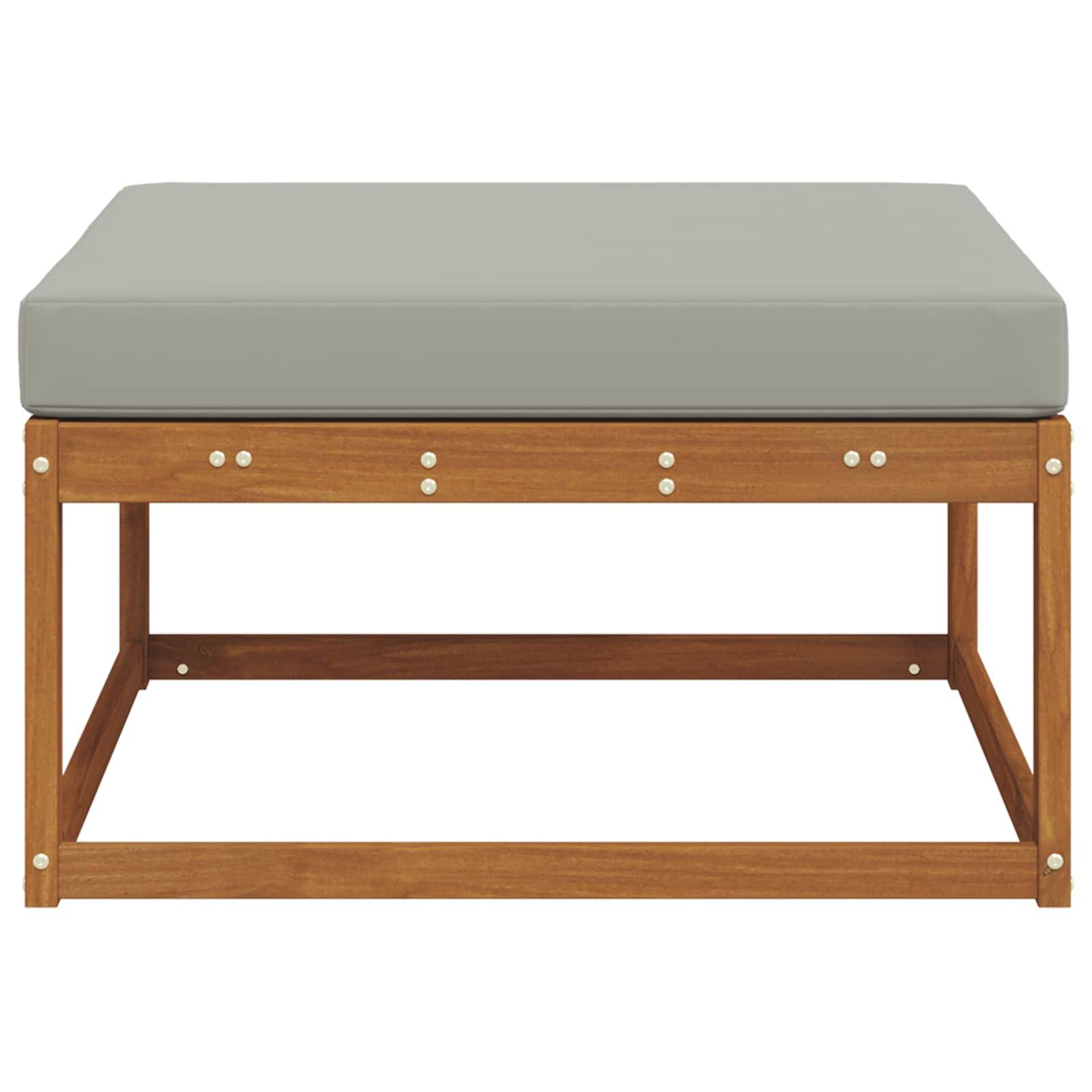 vidaXL Outdoor-Fußhocker Massivholz Akazie Natur