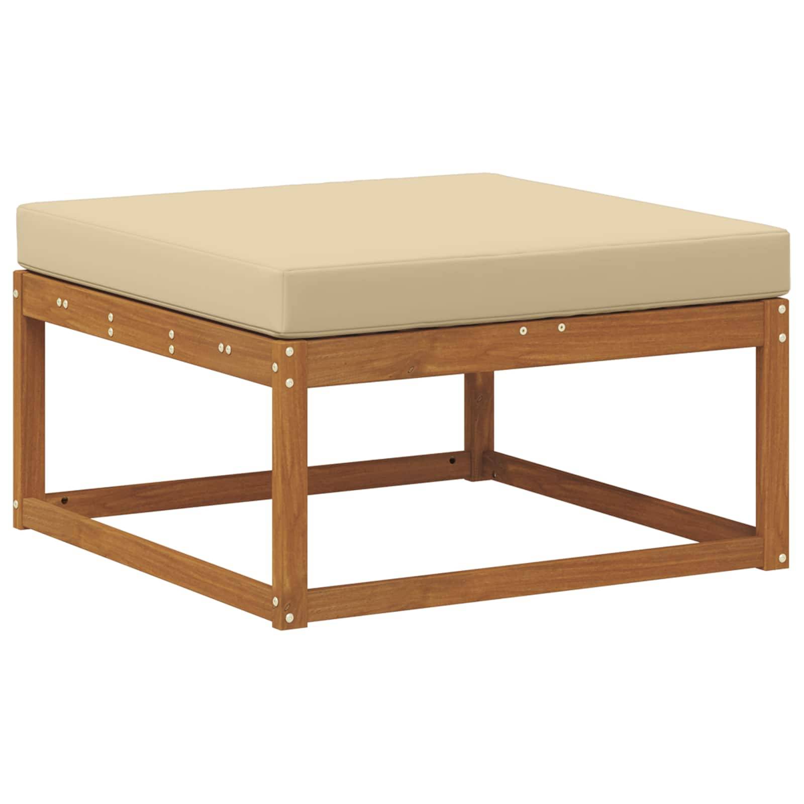 vidaXL Outdoor-Fußhocker Massivholz Akazie Natur