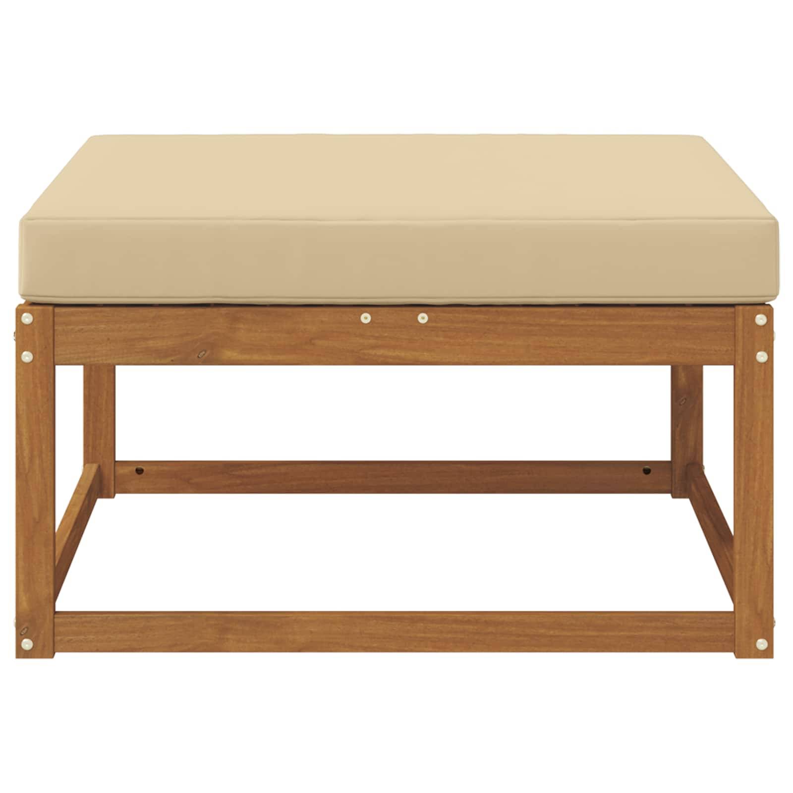 vidaXL Outdoor-Fußhocker Massivholz Akazie Natur