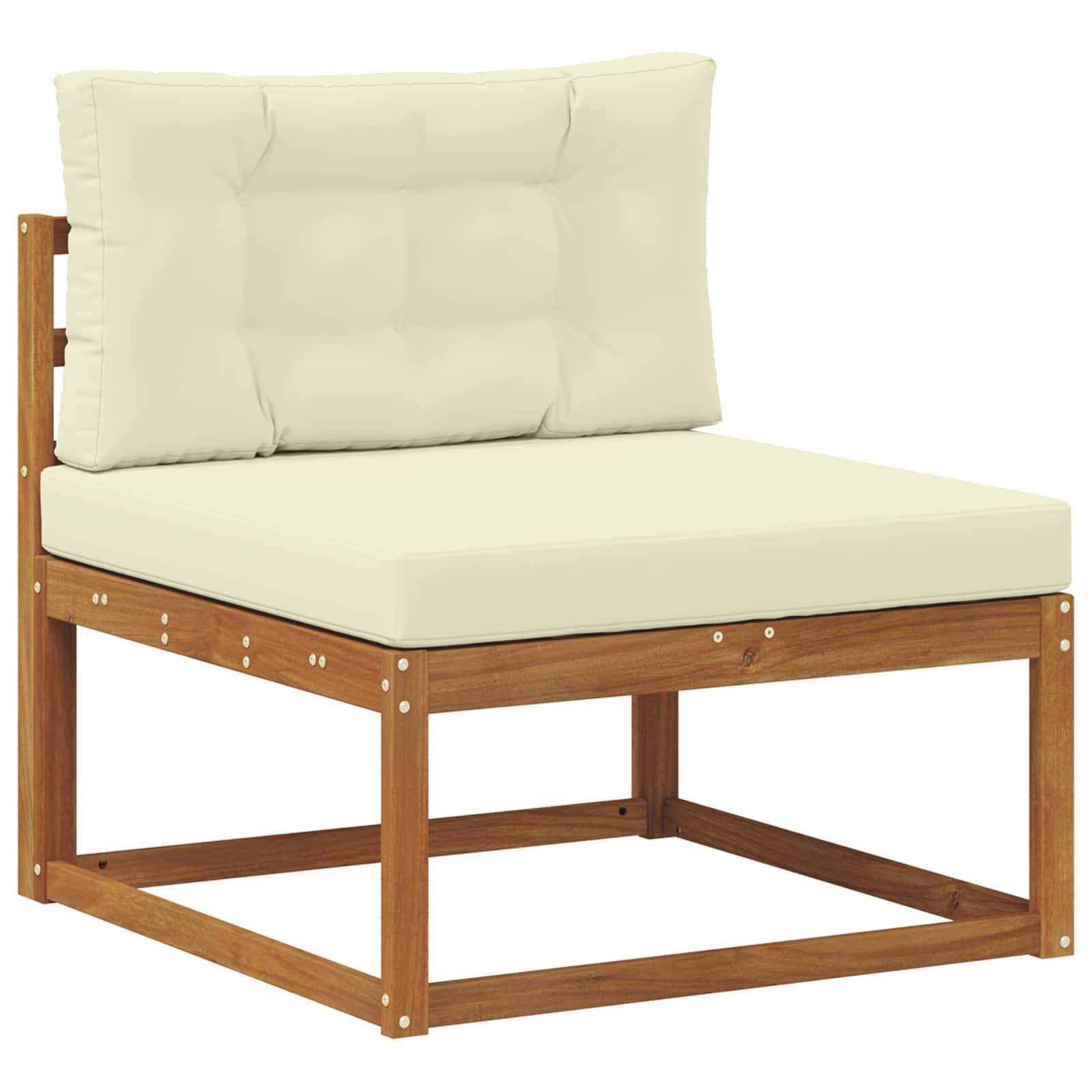 vidaXL Outdoor Mittelsofa Massivholz Akazie Natur