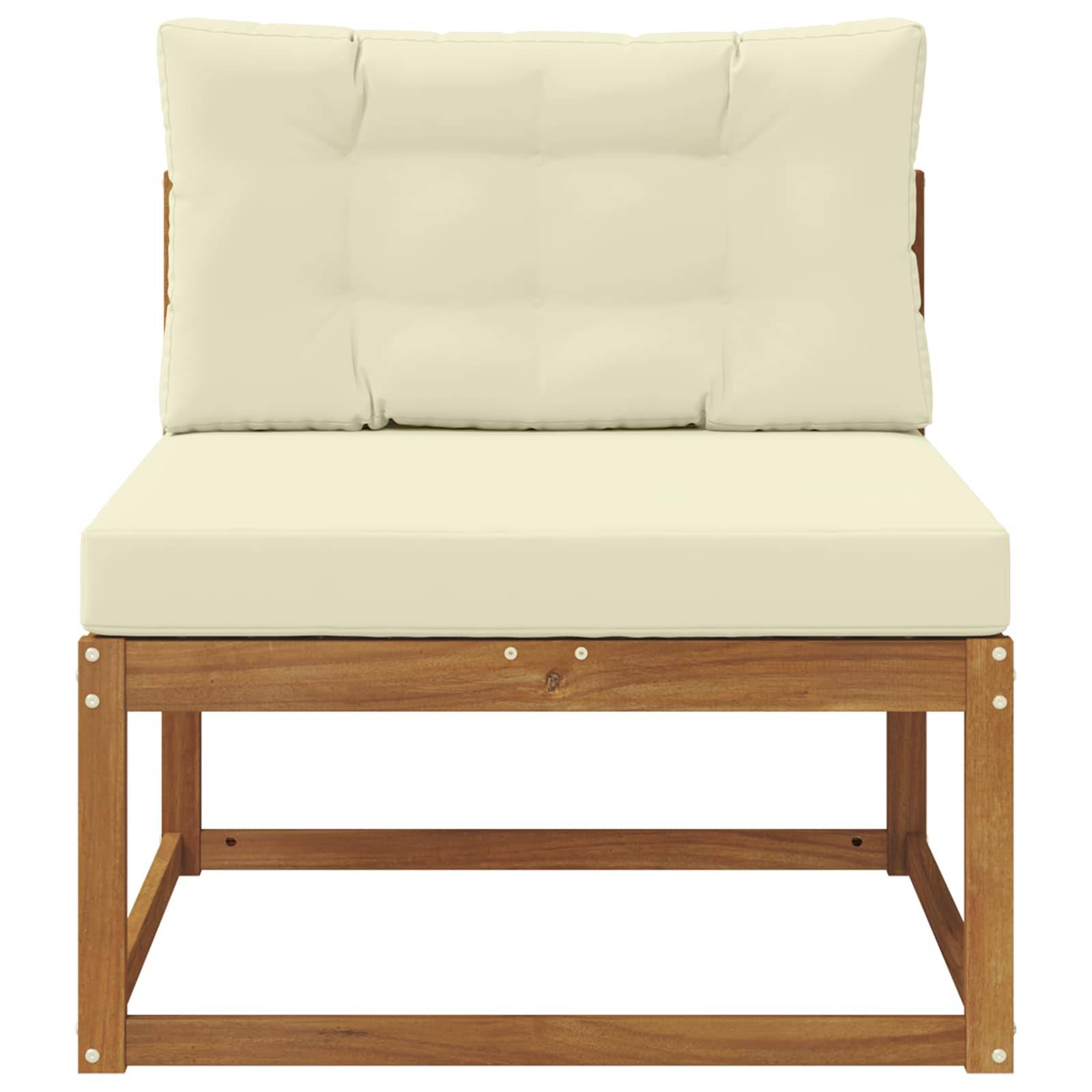vidaXL Outdoor Mittelsofa Massivholz Akazie Natur