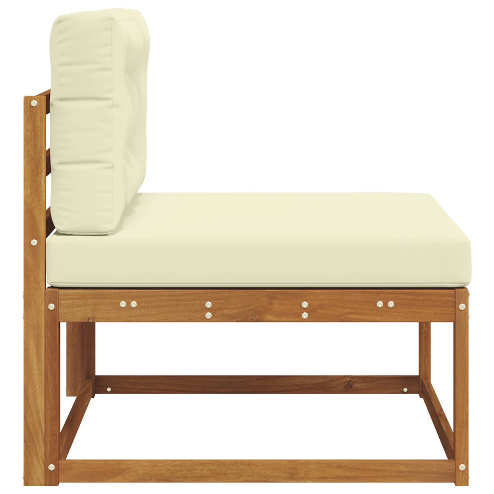 vidaXL Outdoor Mittelsofa Massivholz Akazie Natur