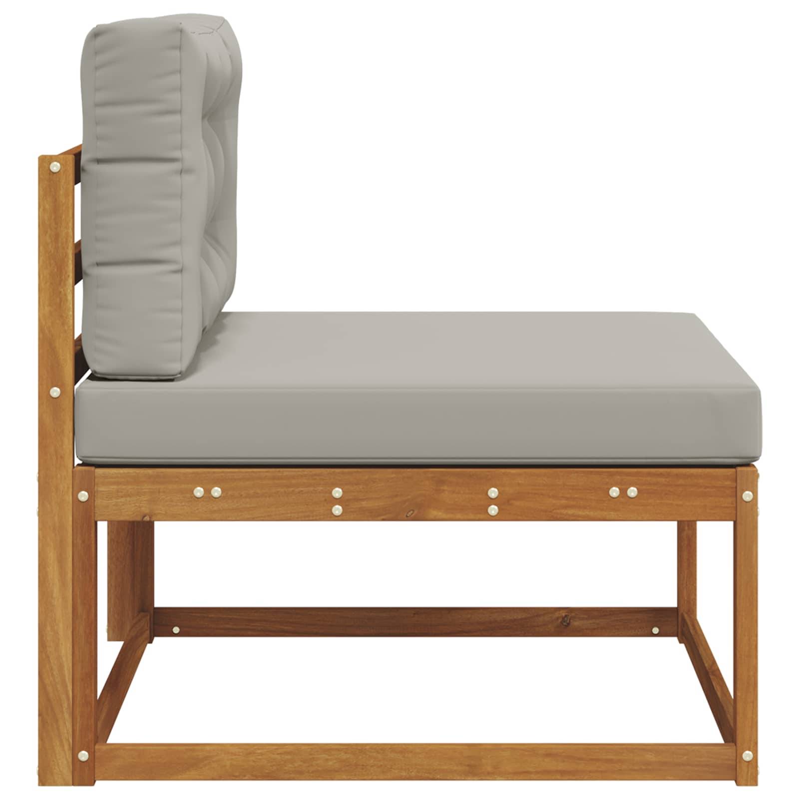 vidaXL Outdoor Mittelsofa Massivholz Akazie Natur