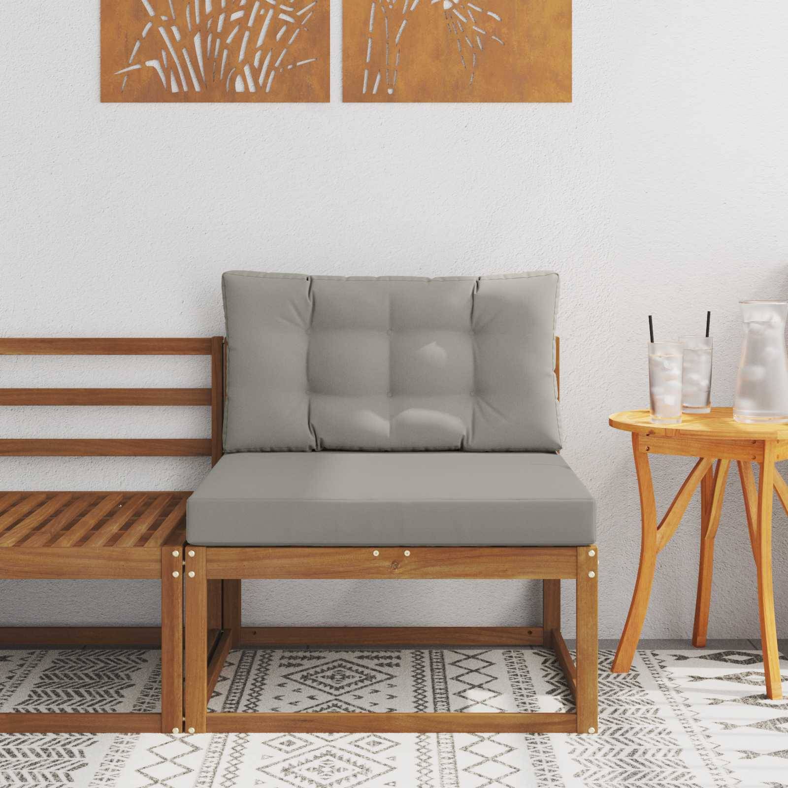 vidaXL Outdoor Mittelsofa Massivholz Akazie Natur