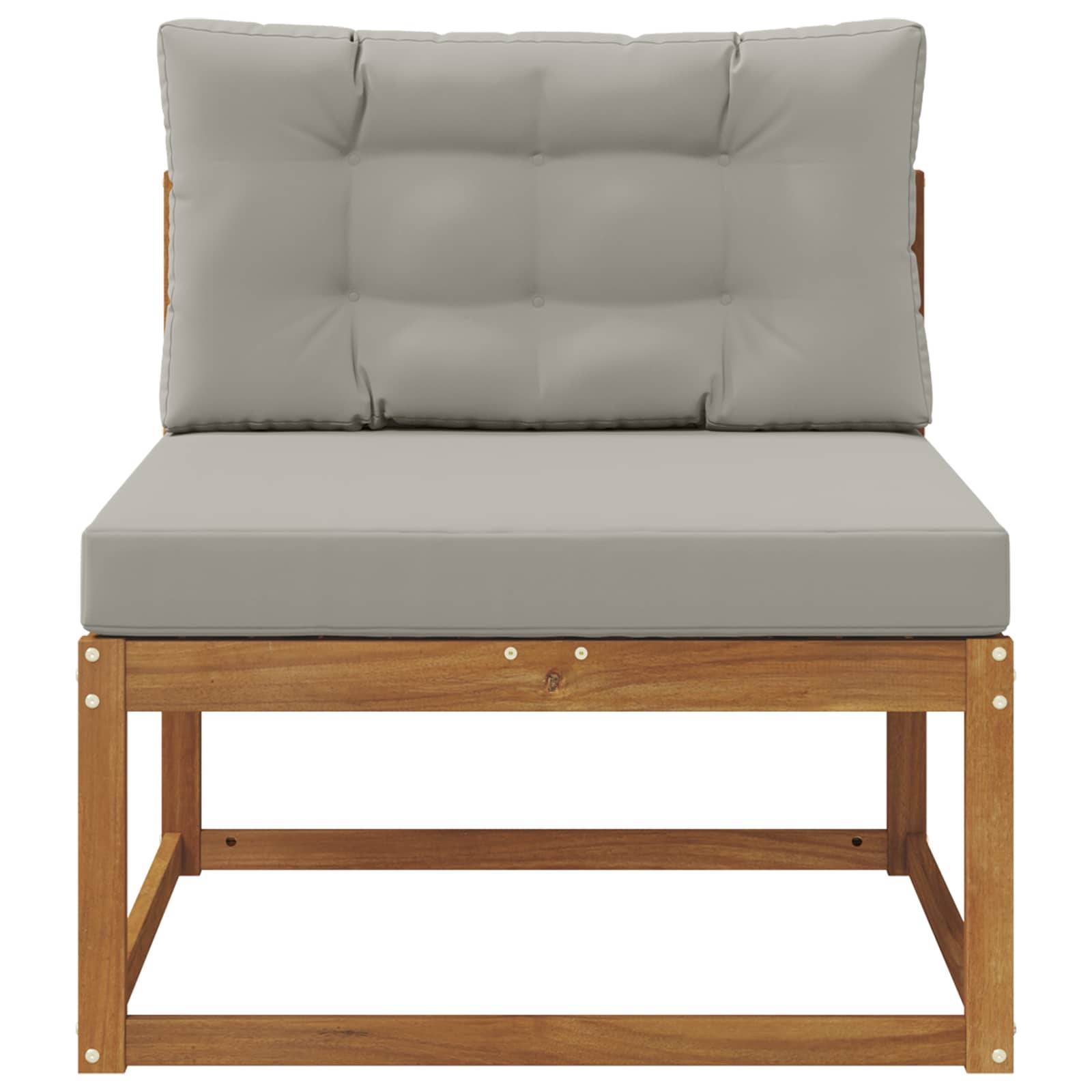 vidaXL Outdoor Mittelsofa Massivholz Akazie Natur
